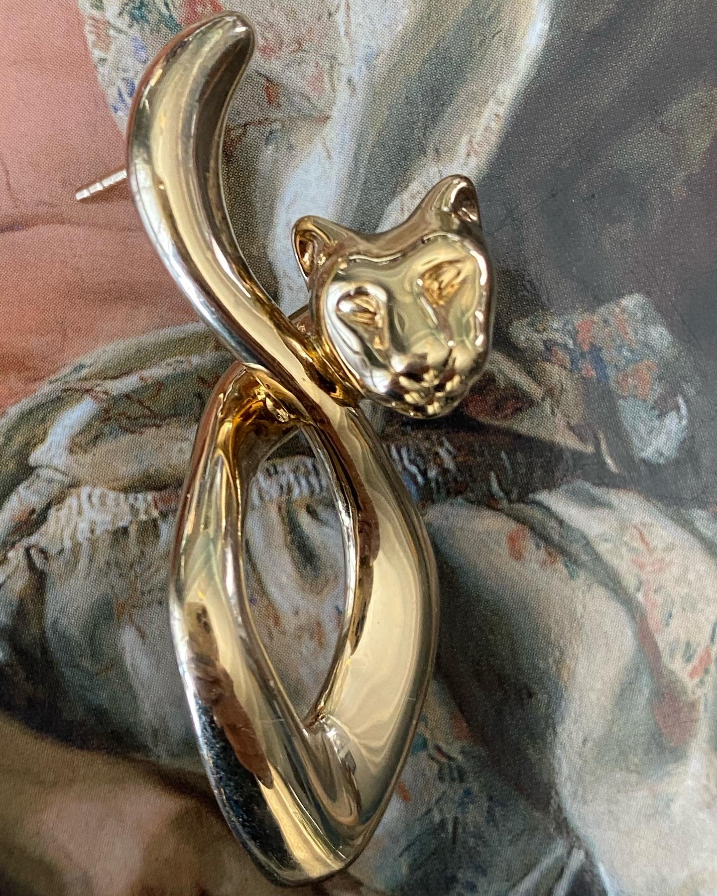 14k Panther Earrings