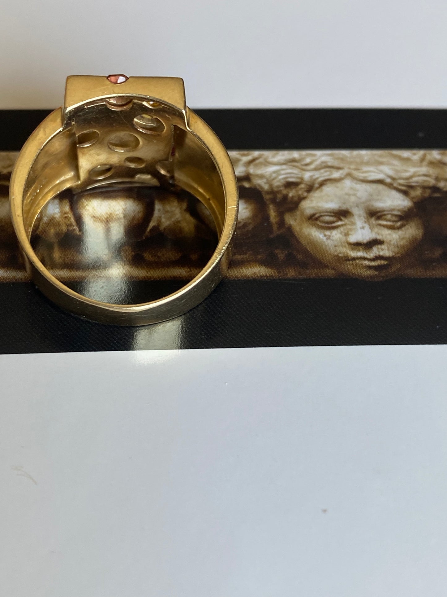 Abstract Gemstone Ring