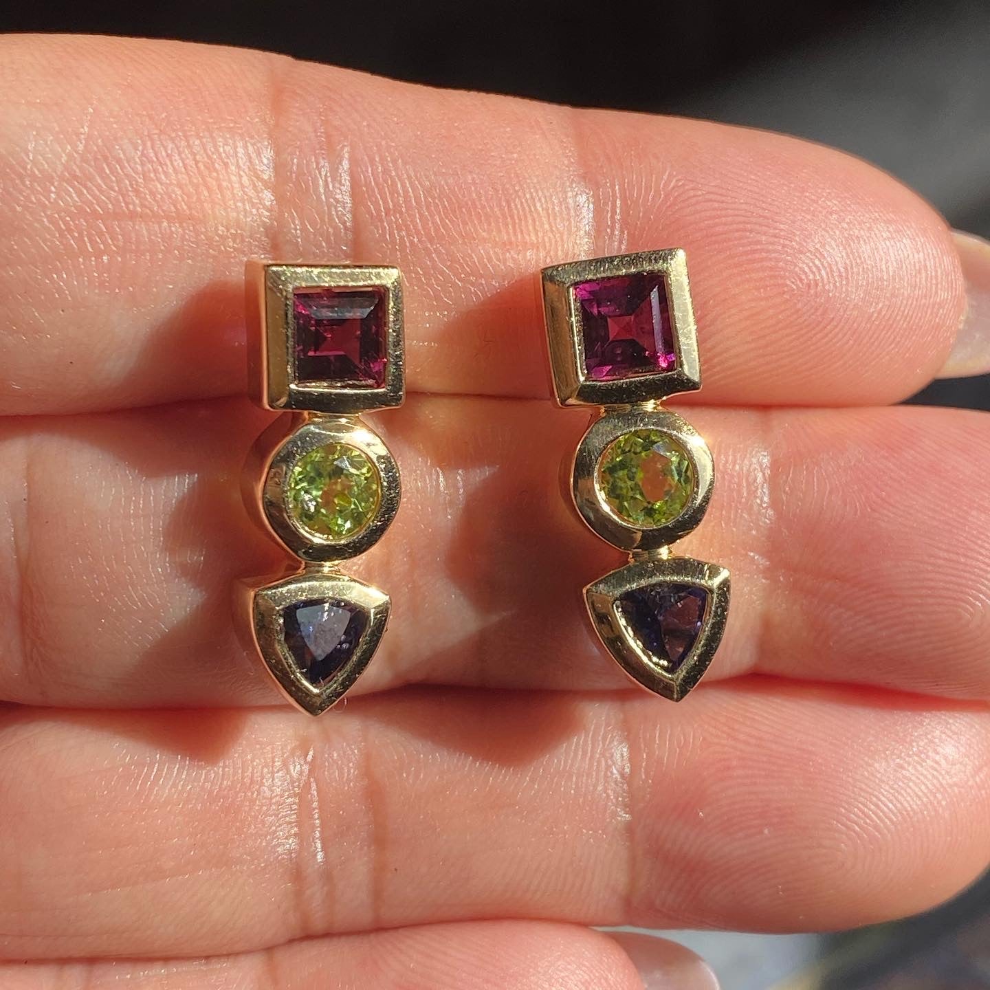 Gemstone Drop Earrings