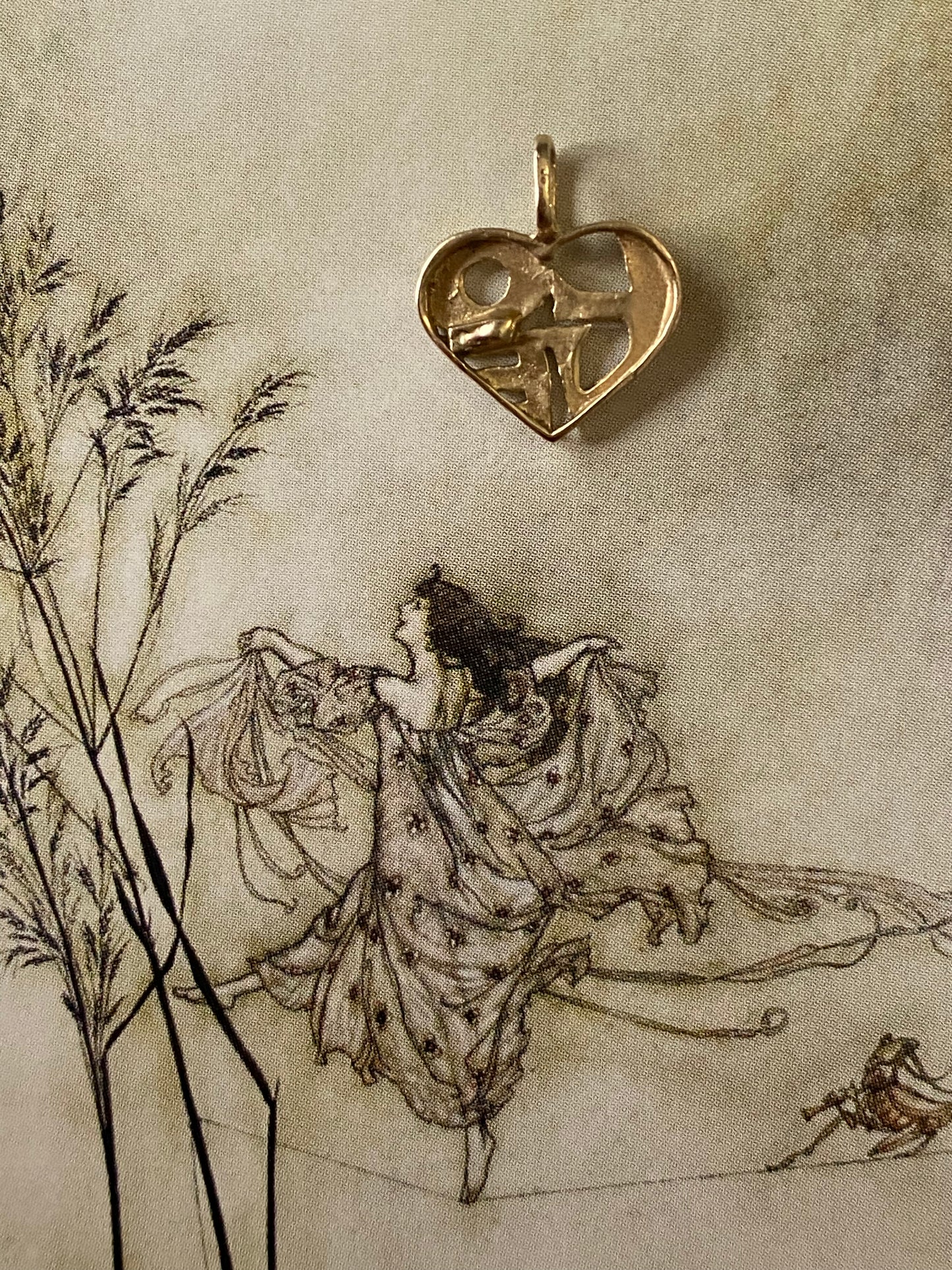 14k Love Heart Charm