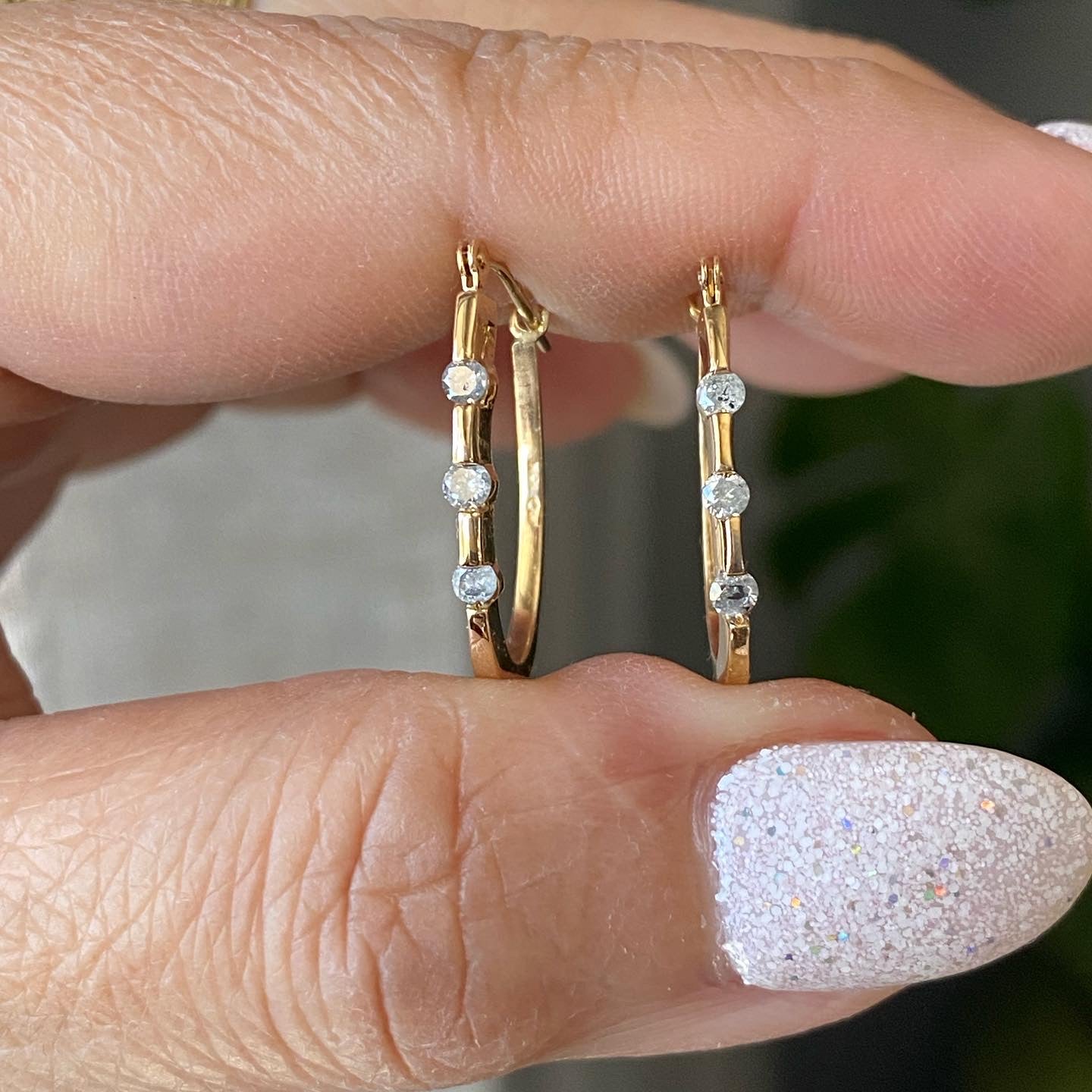 10k Diamond Hoops