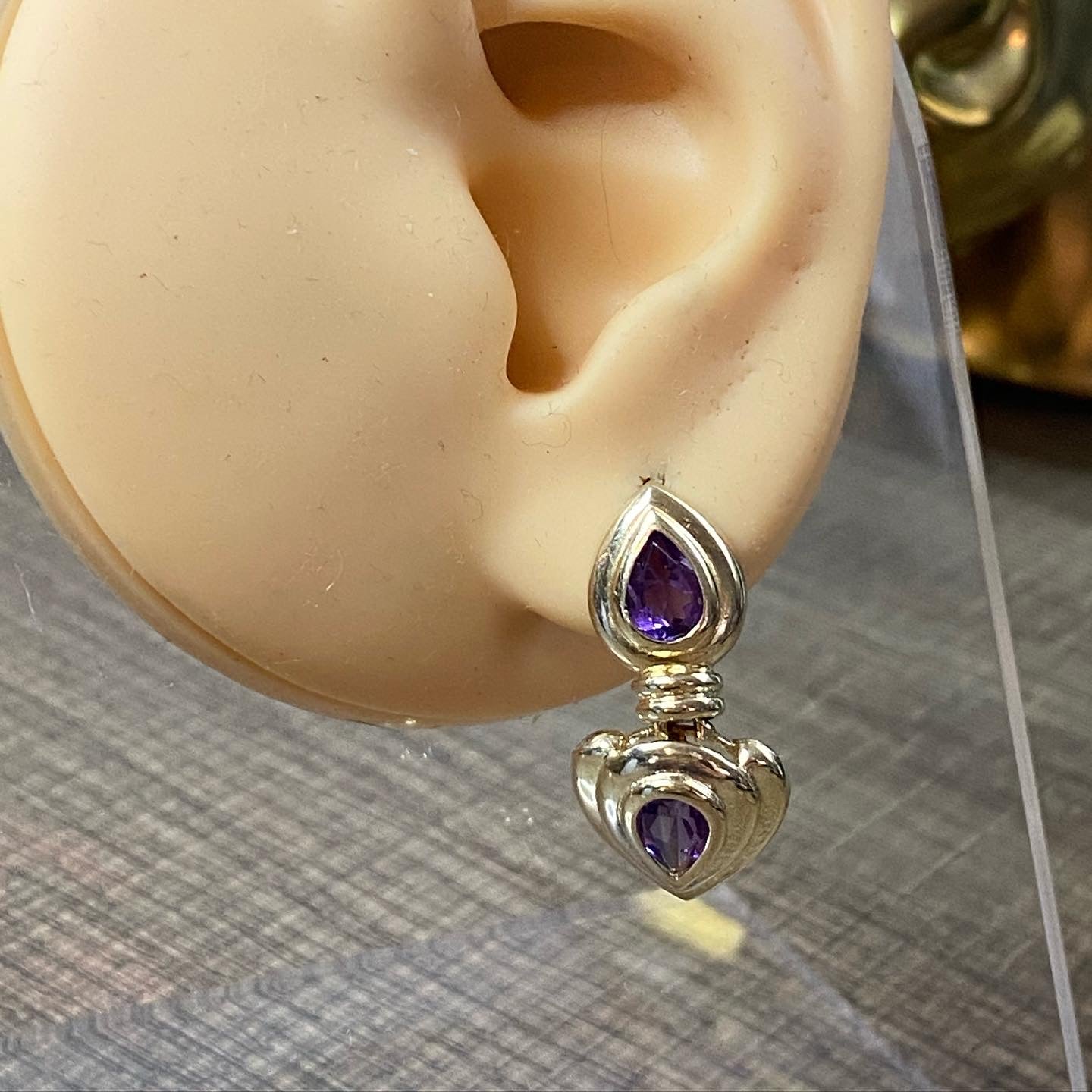 Pear-shaped Amethyst Dangles
