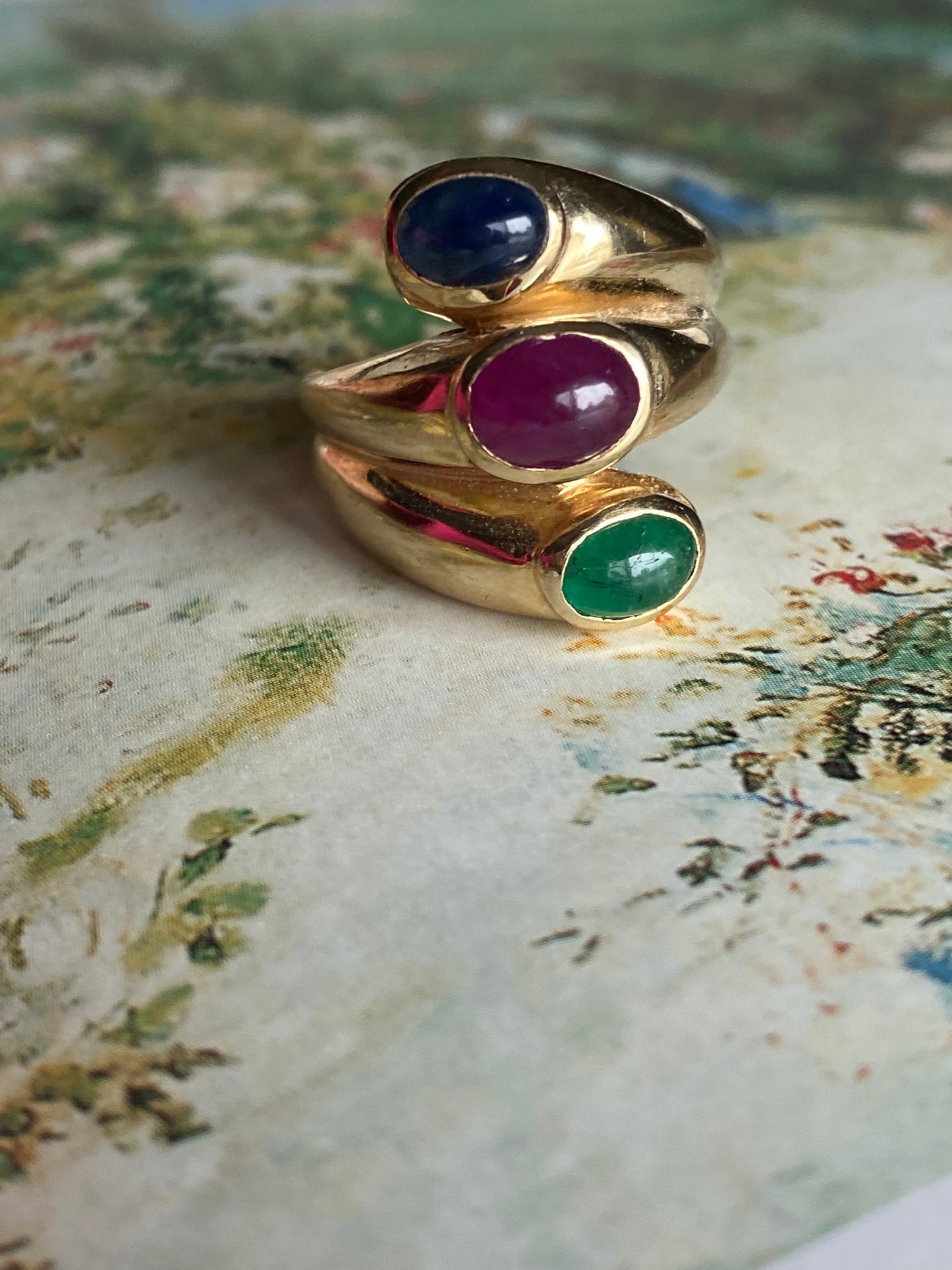 3-Stone Cabochon Ring