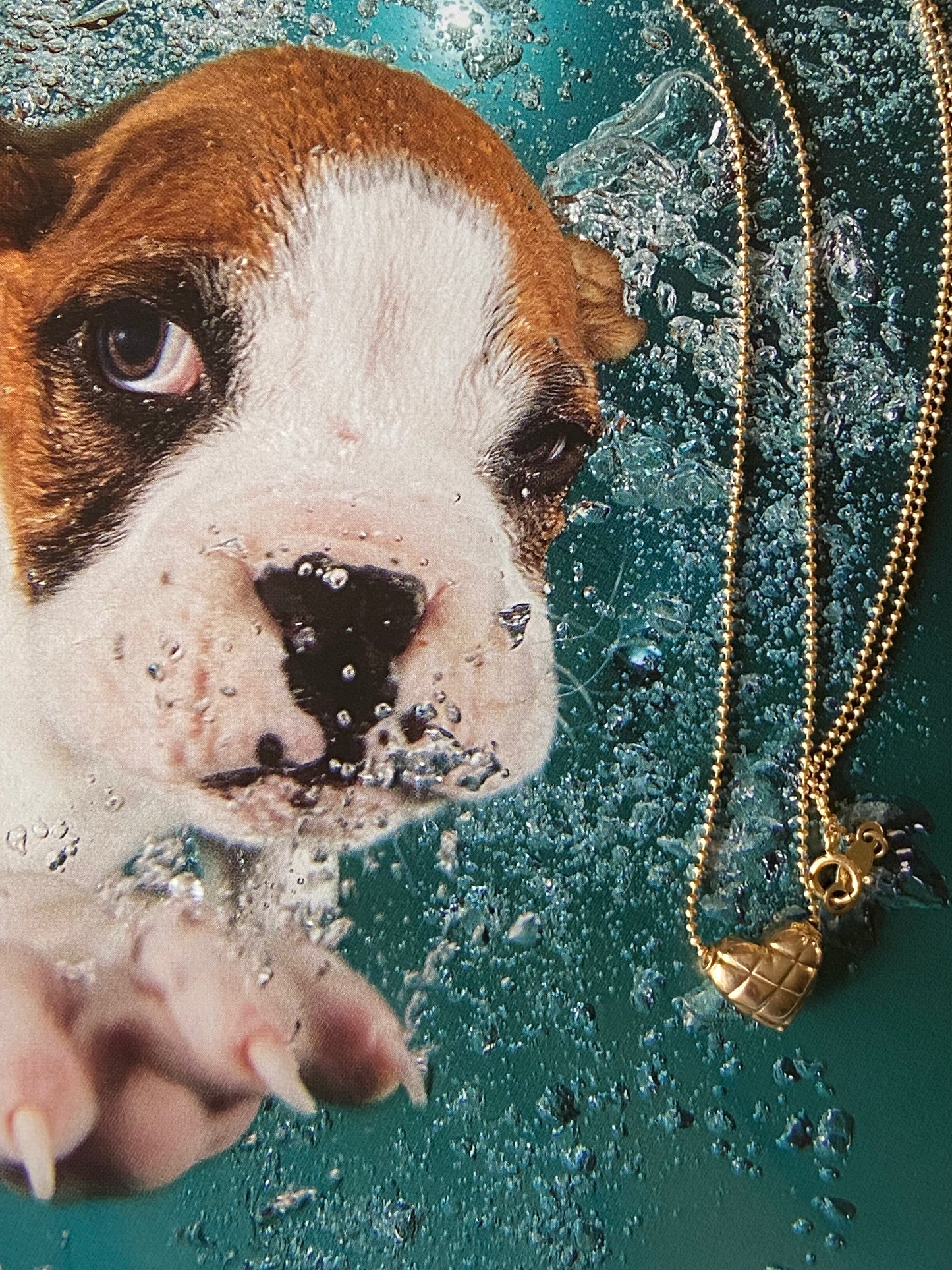 14k Quilted Heart Necklace