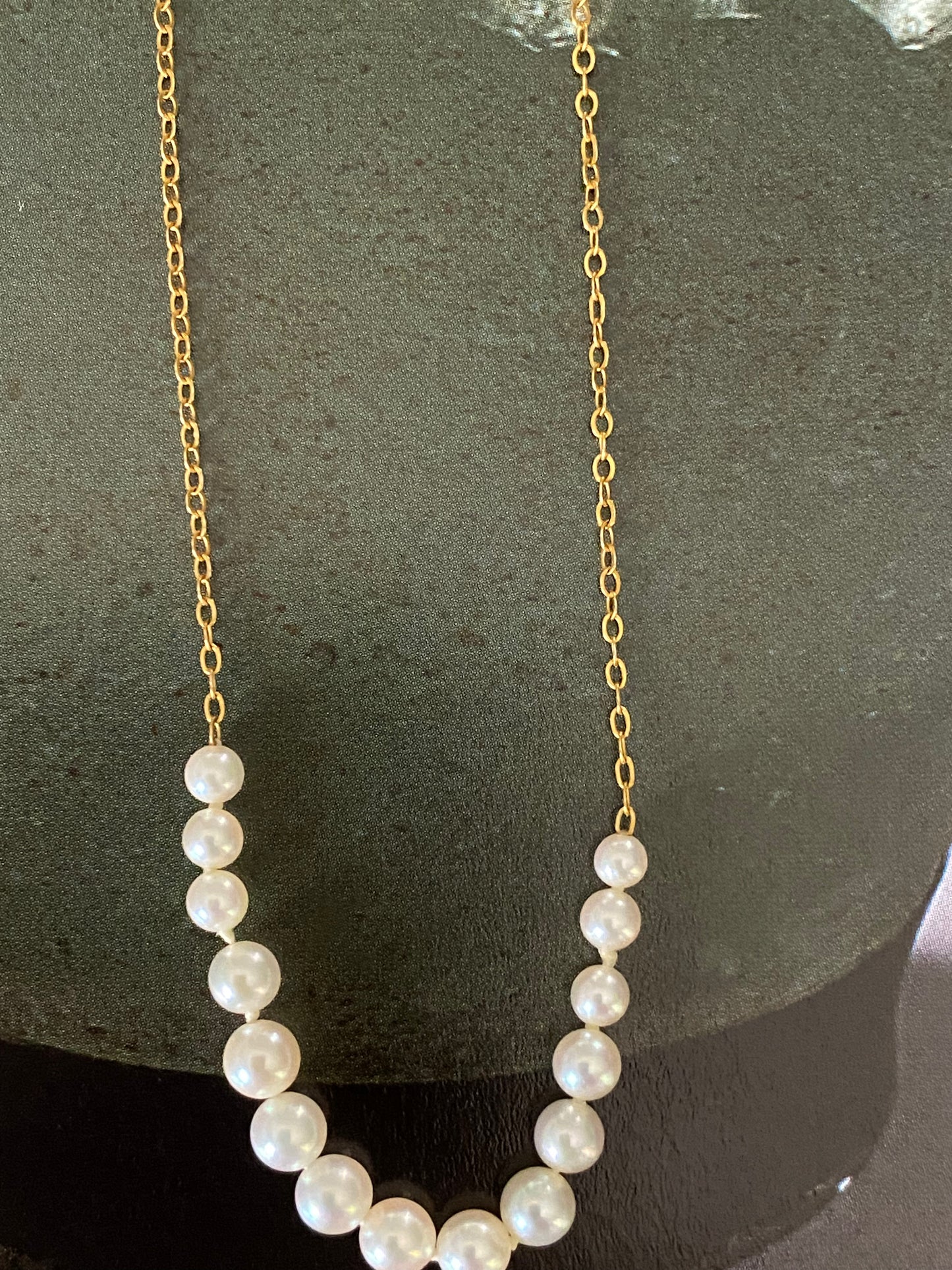 14k Dainty Pearl Necklace