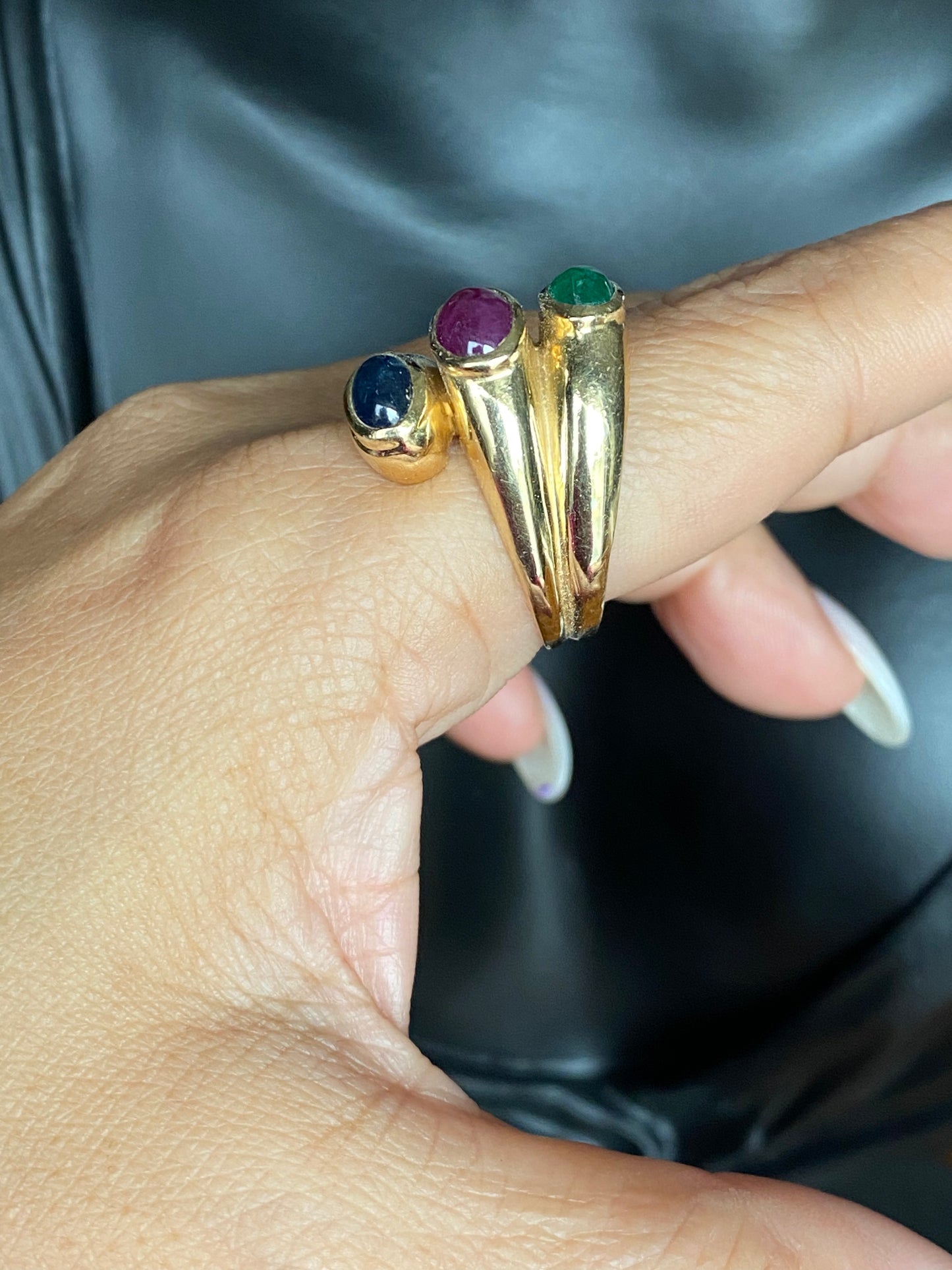 3-Stone Cabochon Ring