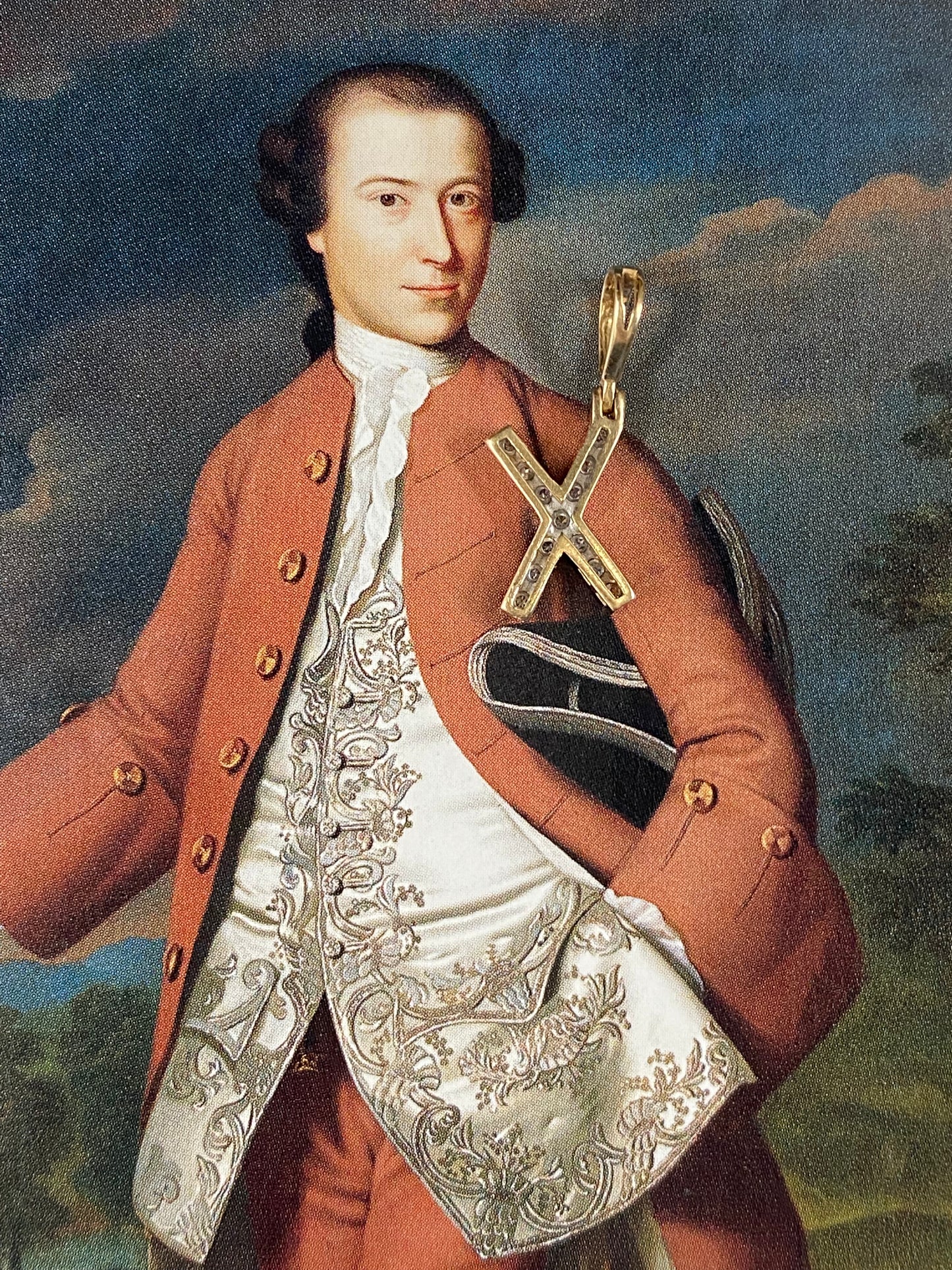 14k X Diamond Pendant