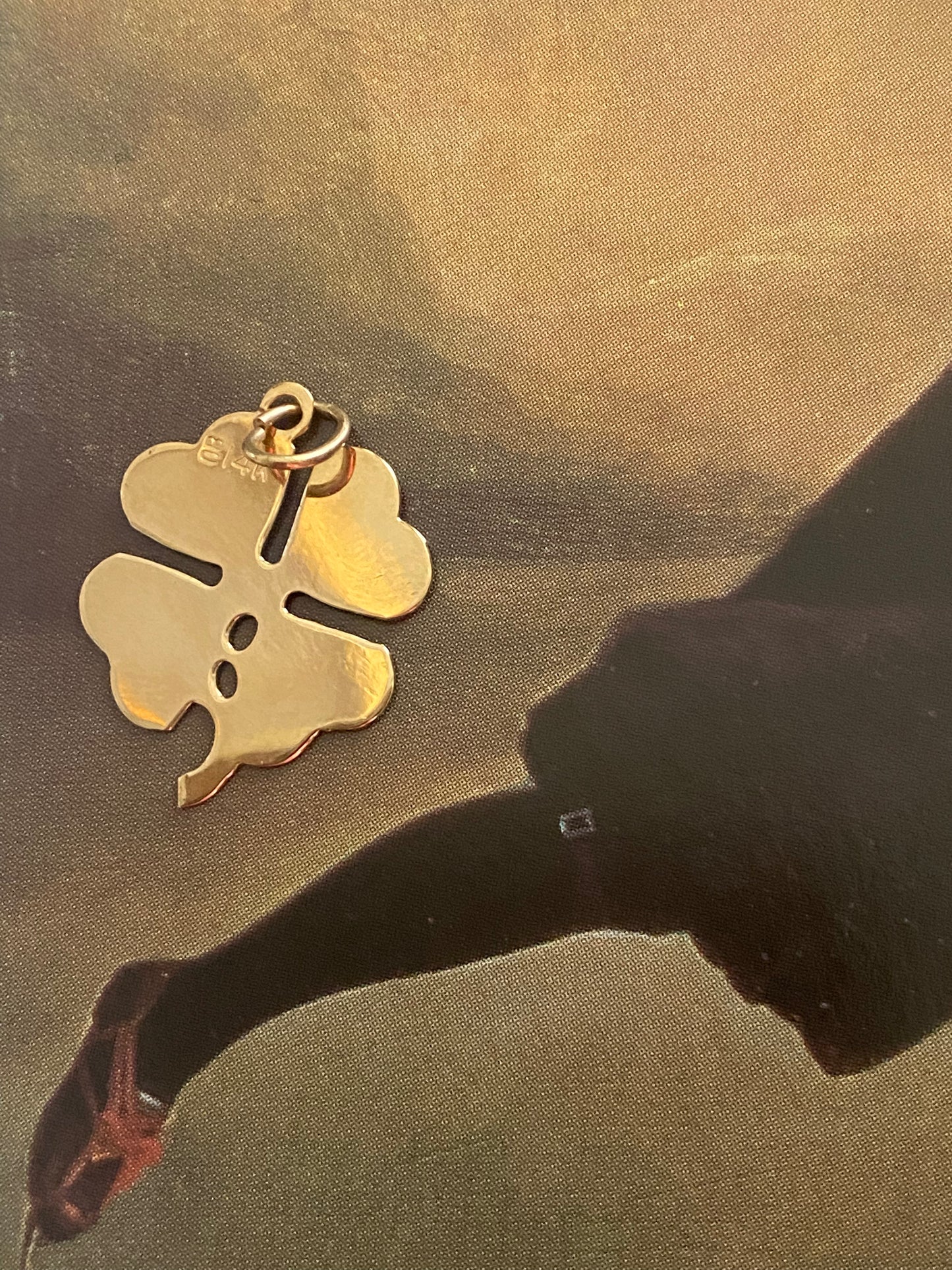 14k Four Leaf Clover Charm