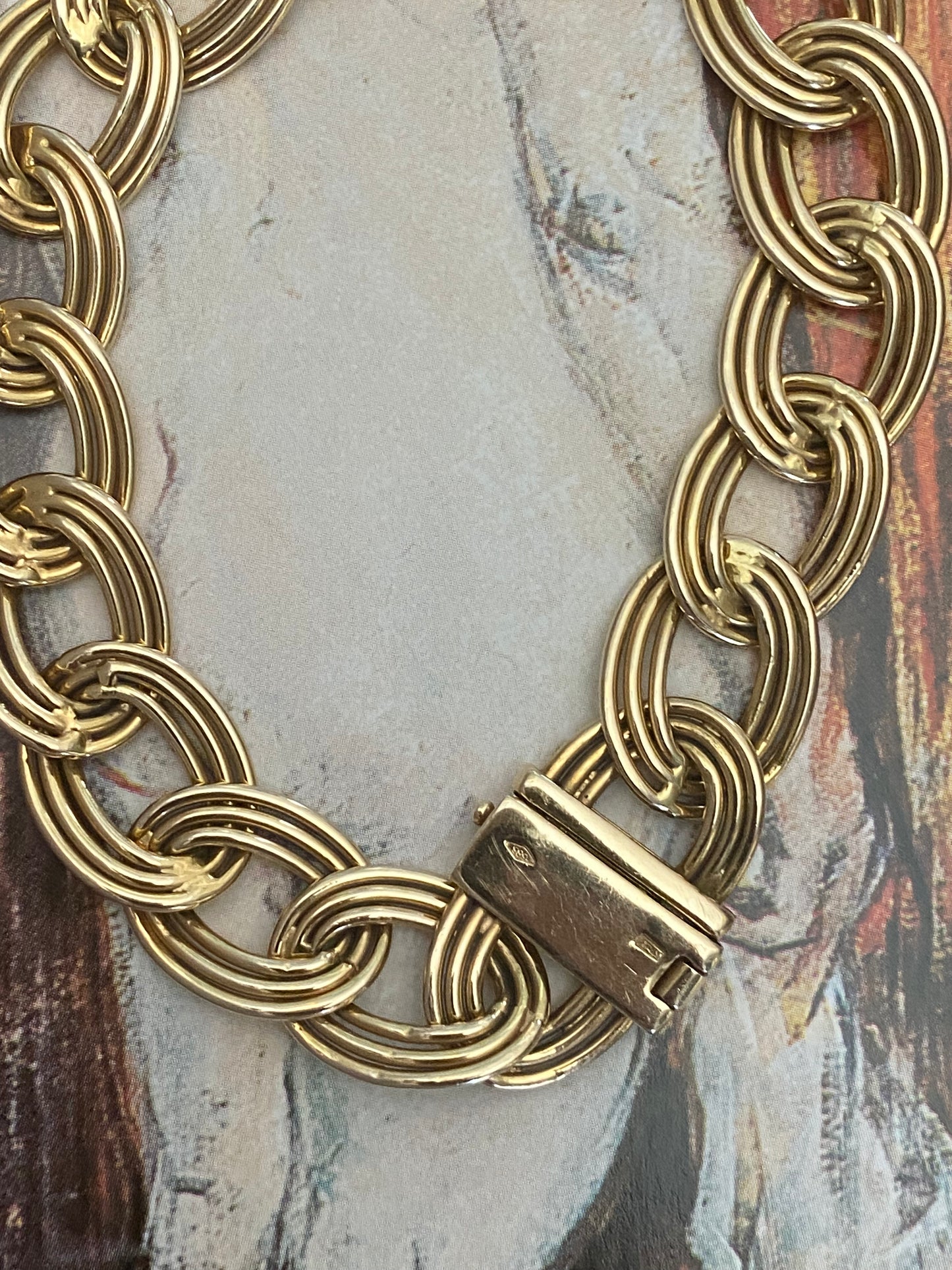14k Large Triple Link Chain Bracelet