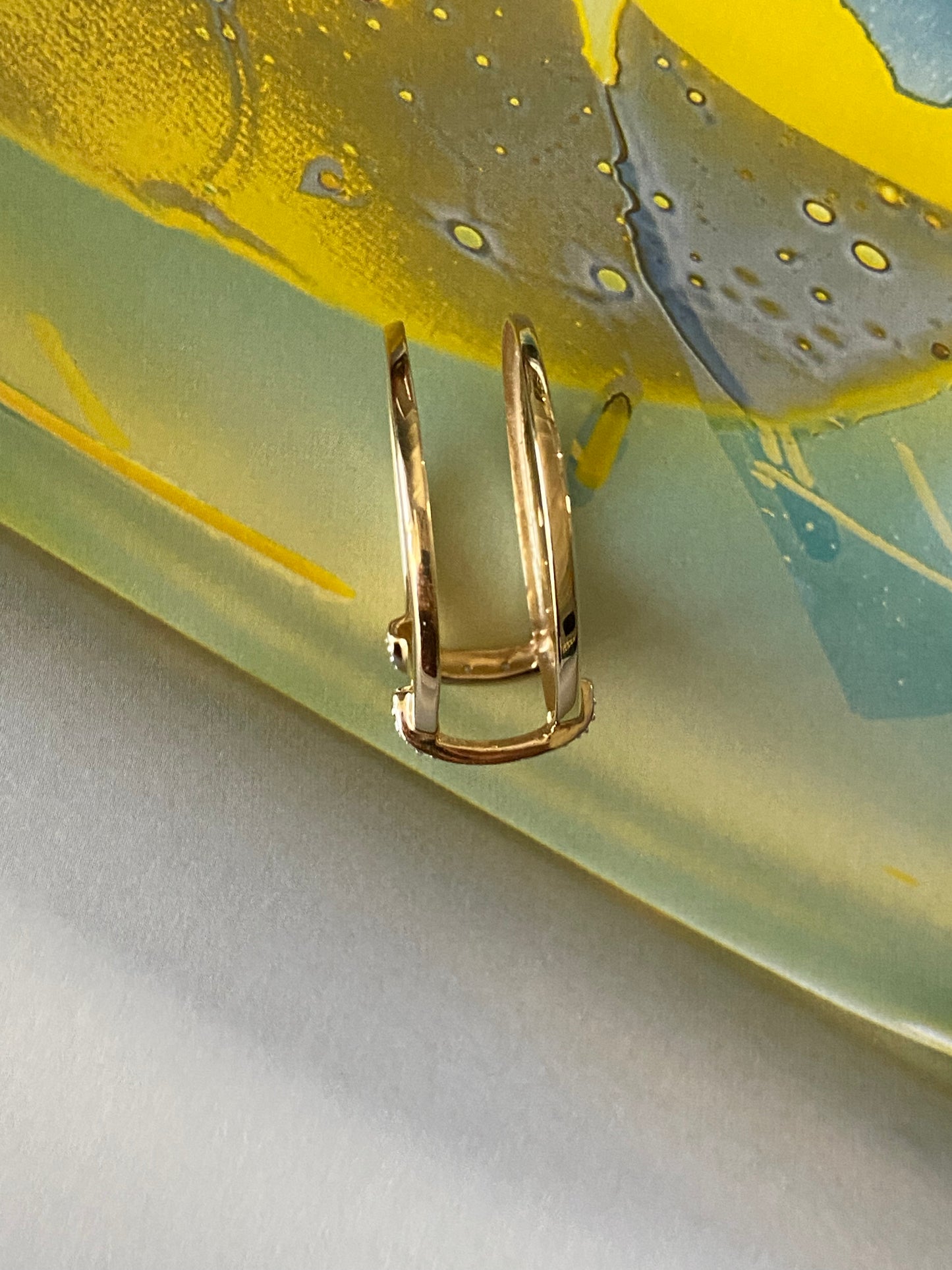 14k Open Work Ring with Diamonds