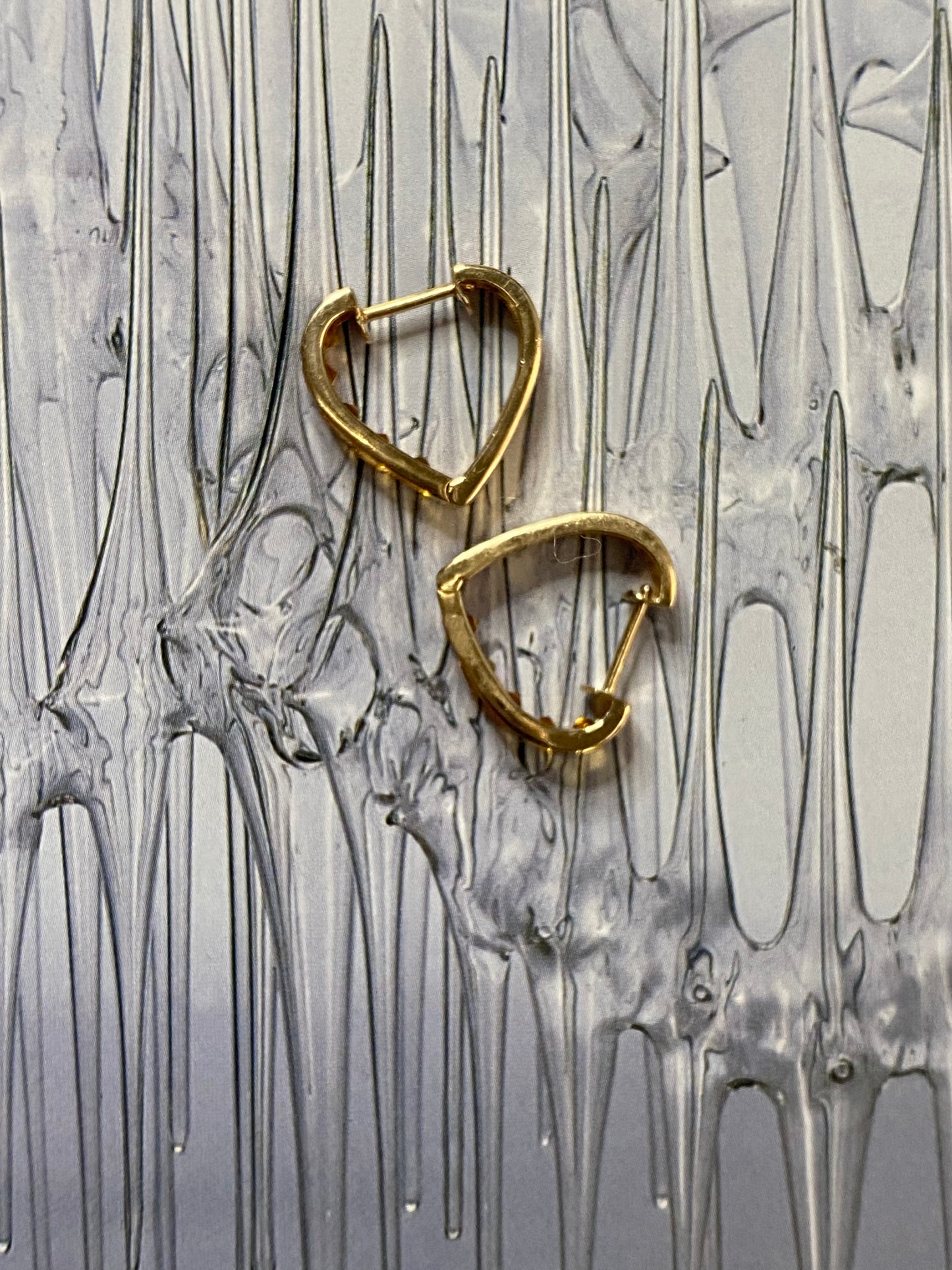 14k Citrine Heart Earrings