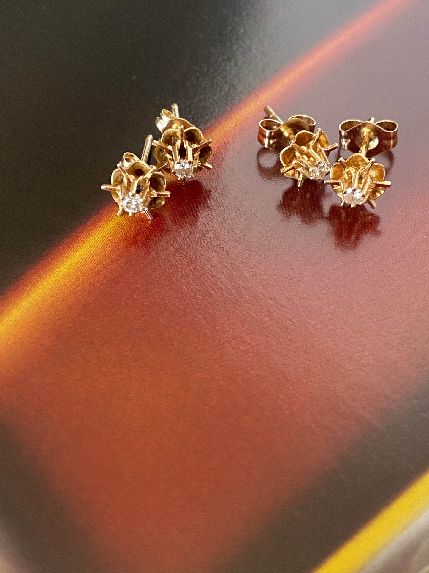 Diamond Buttercup Studs