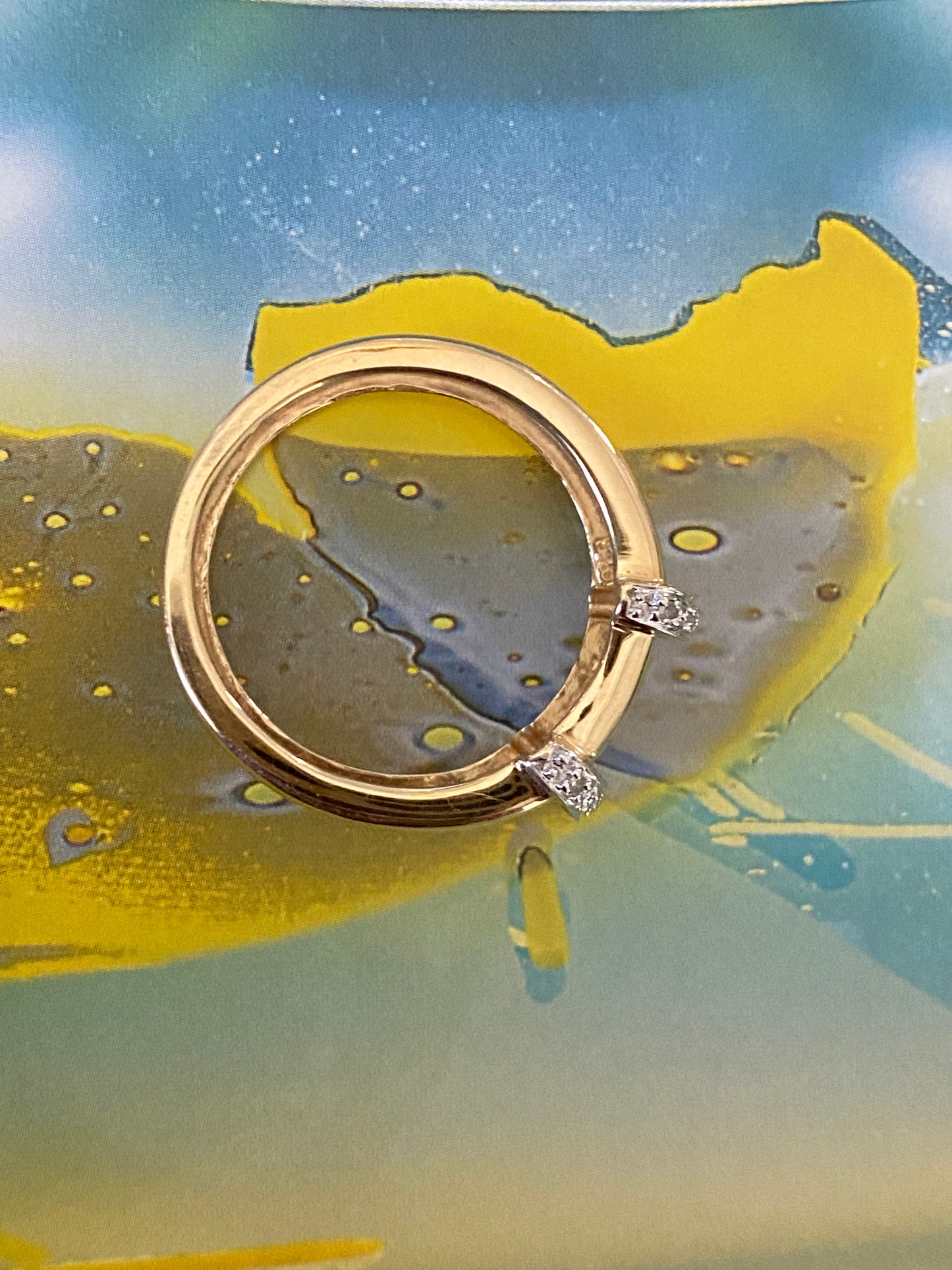 14k Open Work Ring with Diamonds