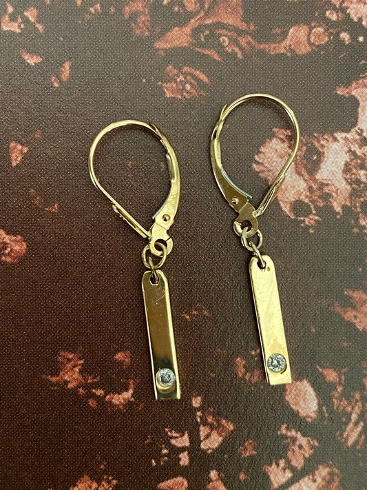 Diamond Bar Dangles