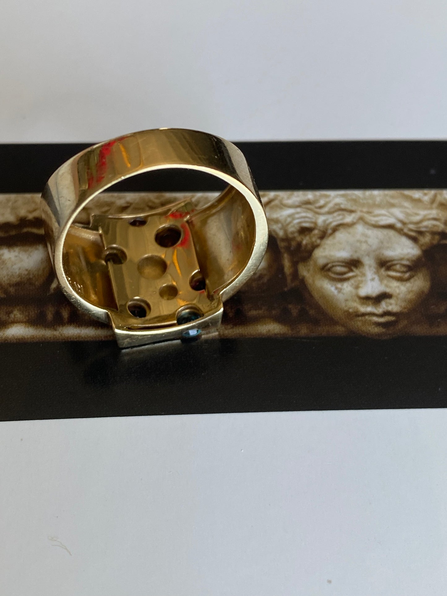 Abstract Gemstone Ring