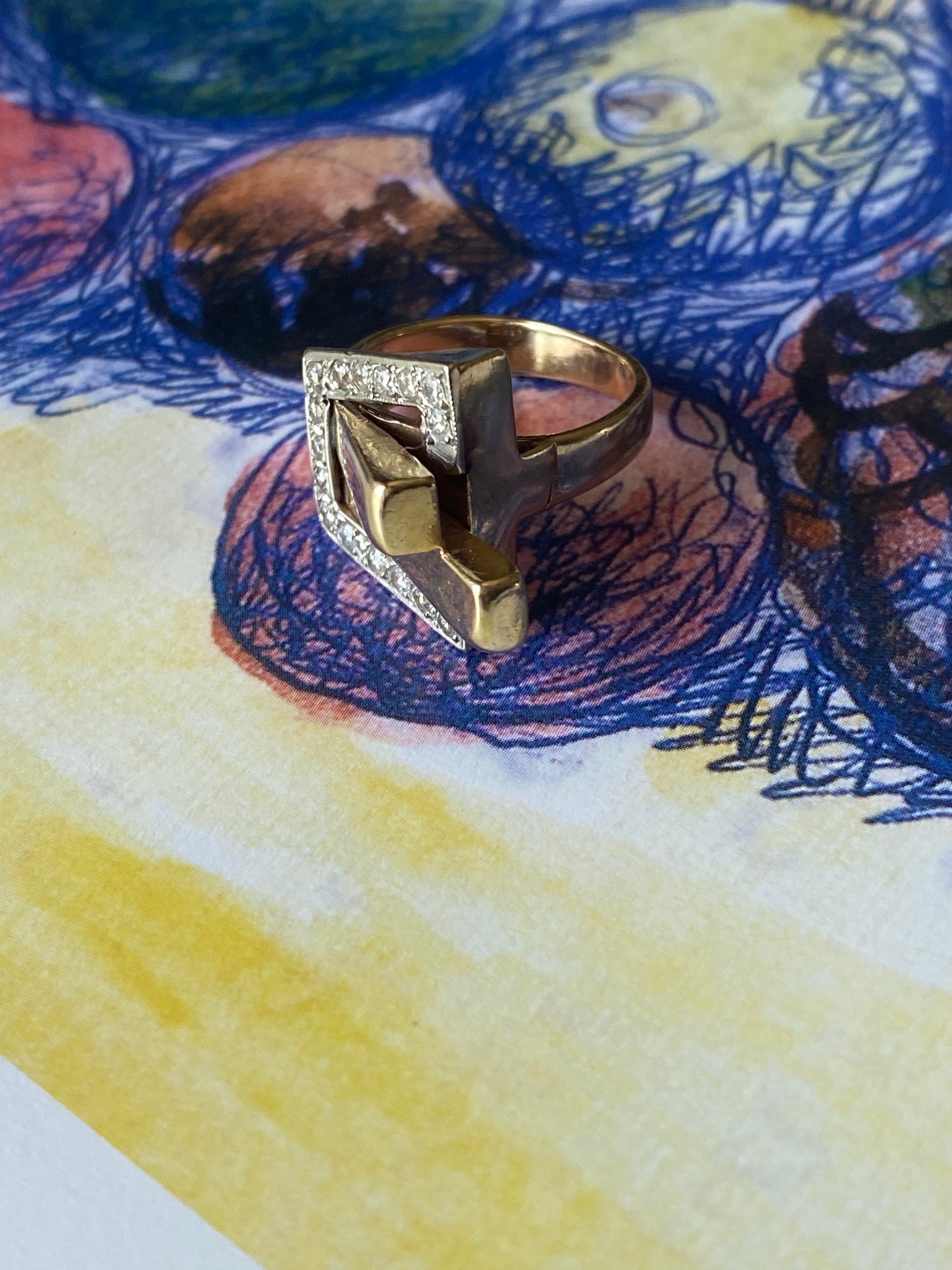 14k Modernist Ring