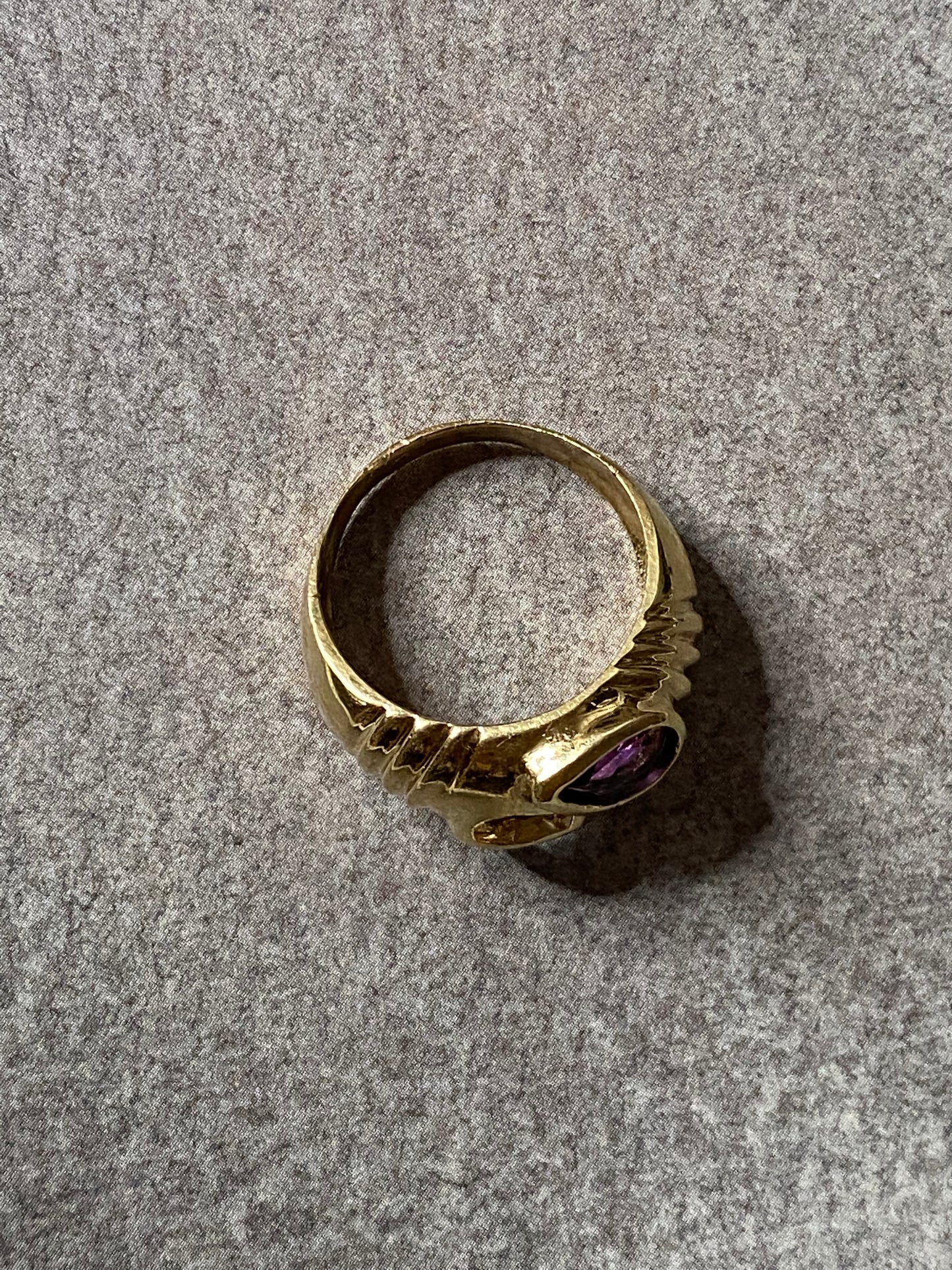 14k Amethyst & Blue Topaz Ring