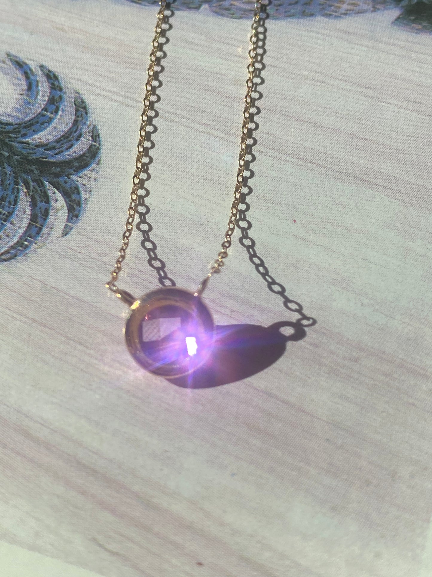 14k Amethyst on a Chain