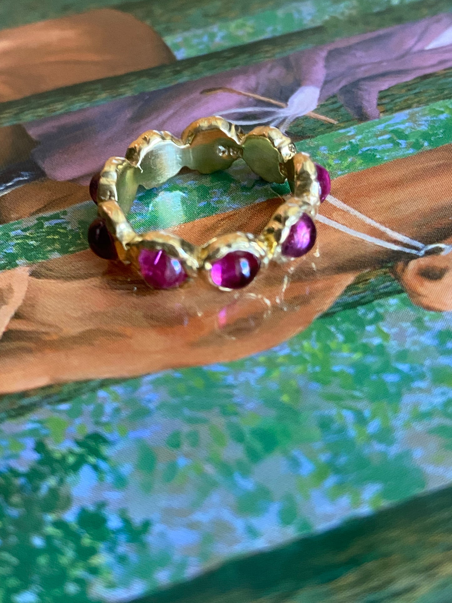 Ruby Cabochon Eternity Ring