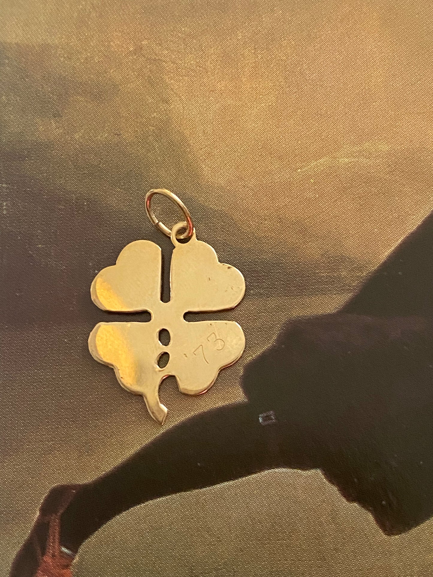 14k Four Leaf Clover Charm