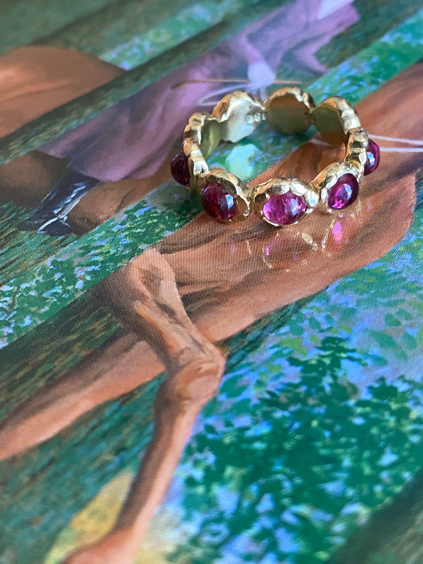 Ruby Cabochon Eternity Ring