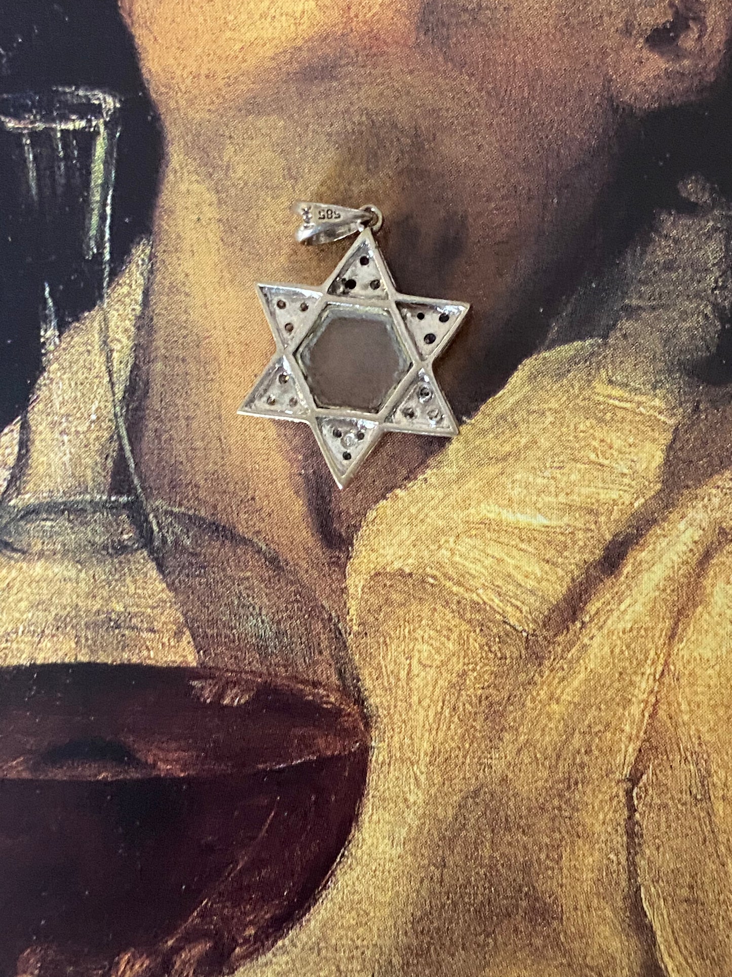14k WG Star of David