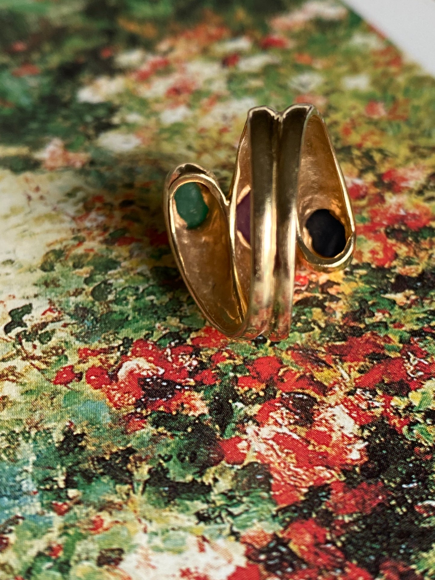 3-Stone Cabochon Ring