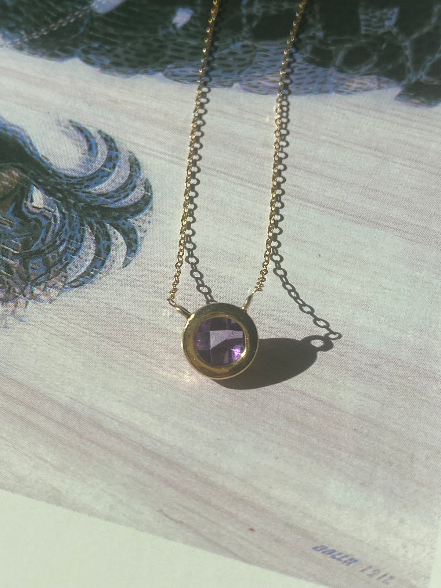 14k Amethyst on a Chain