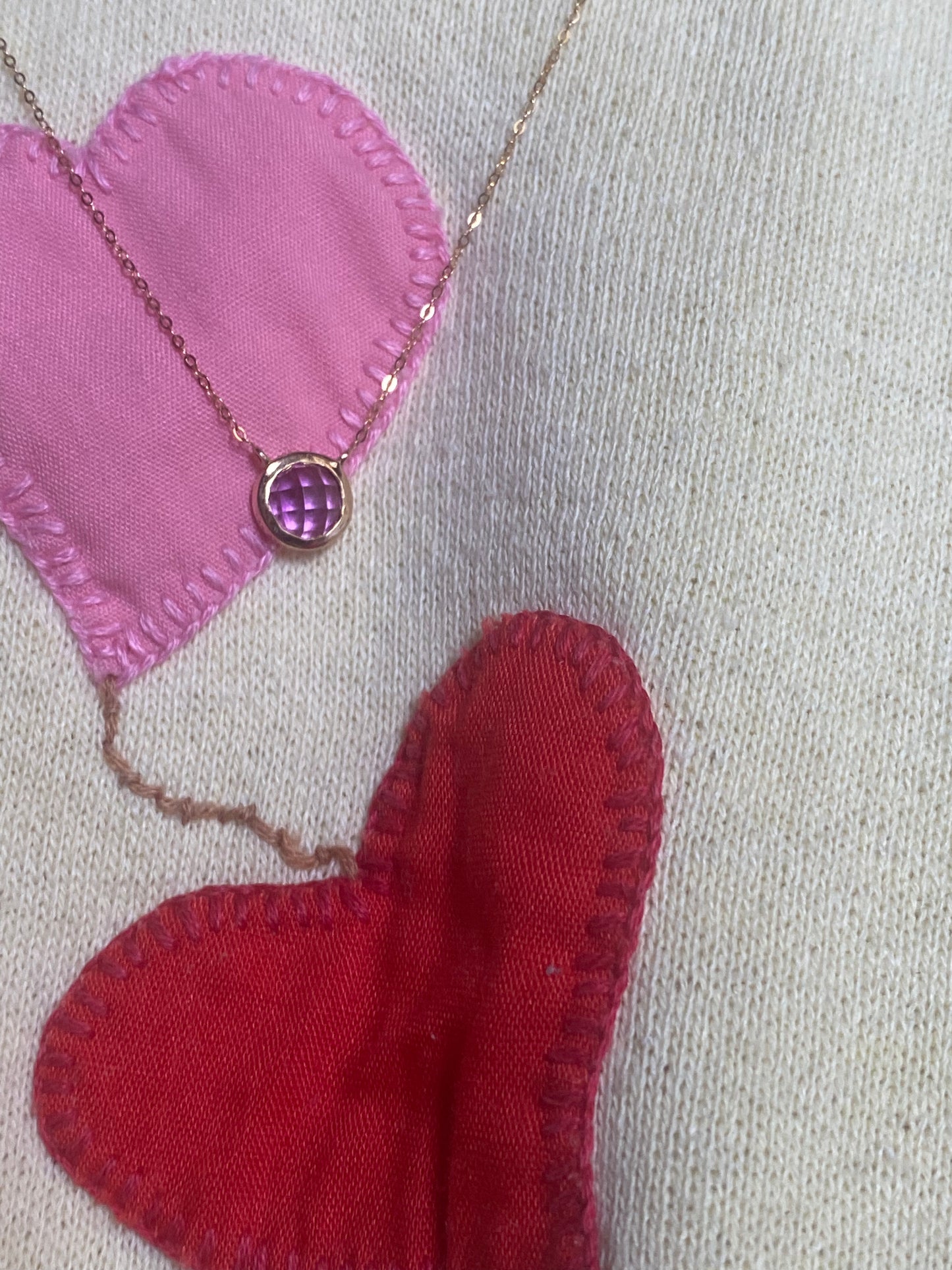 14k Amethyst on a Chain