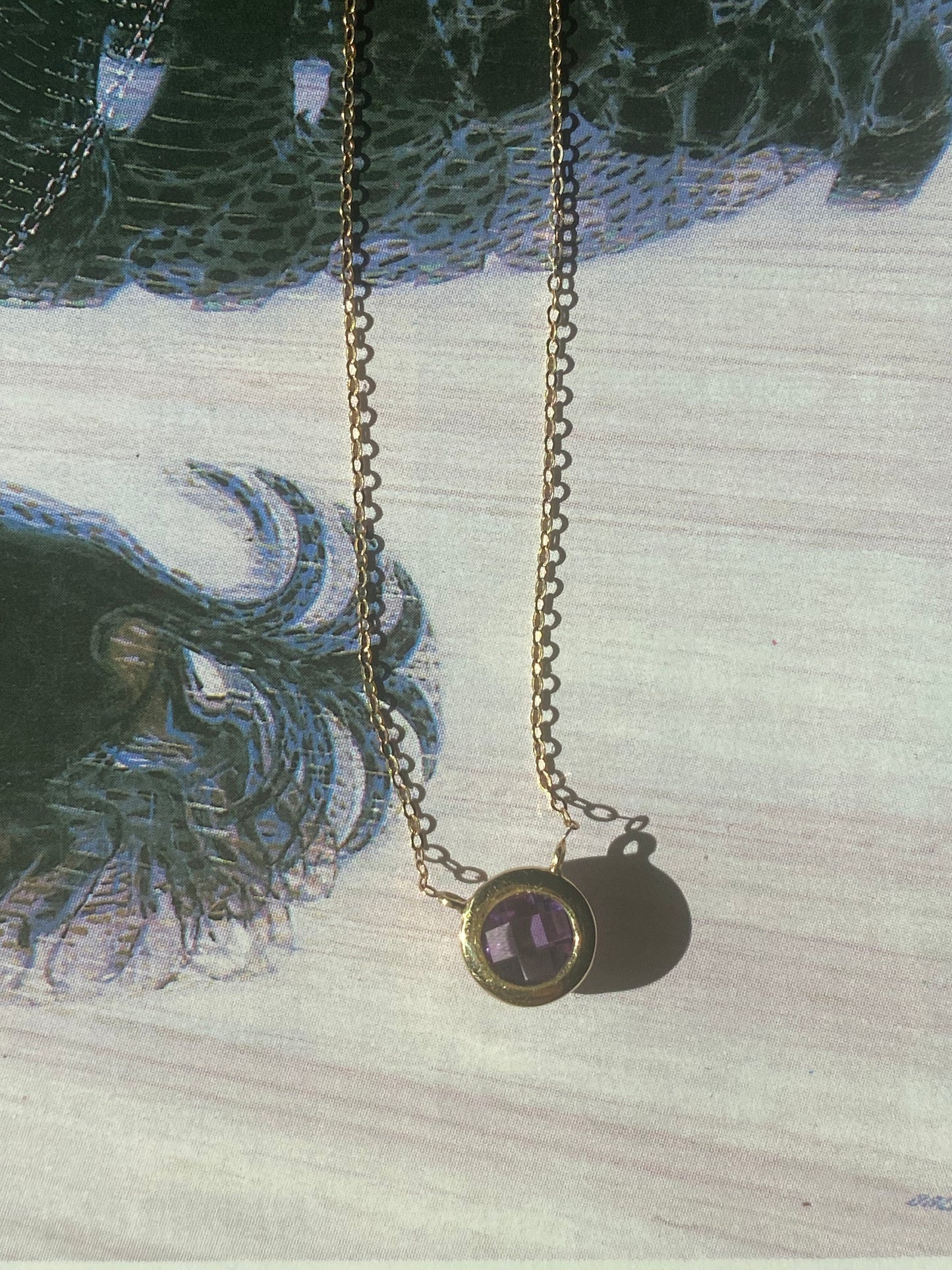 14k Amethyst on a Chain