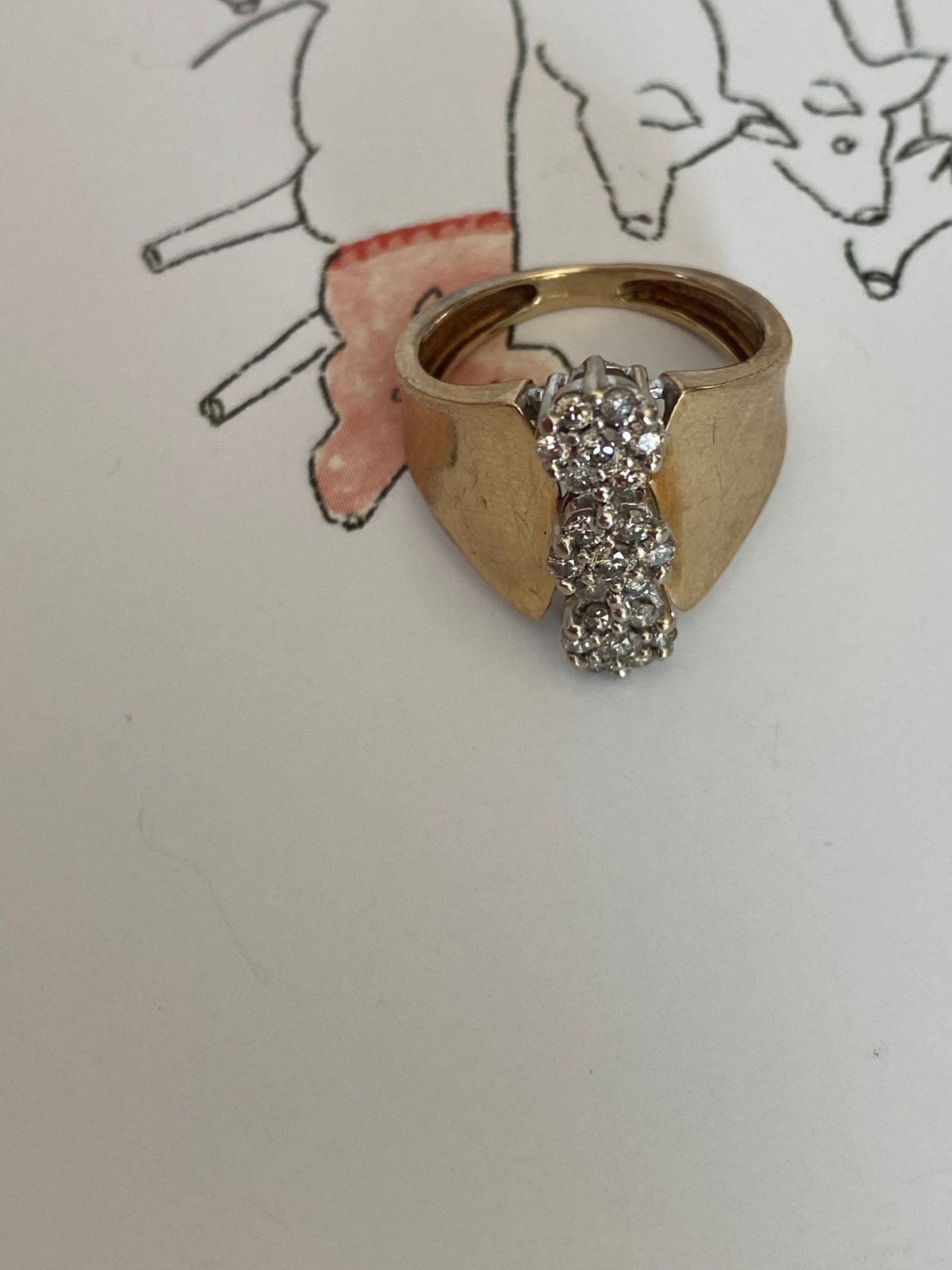 10k Diamond Cluster Ring