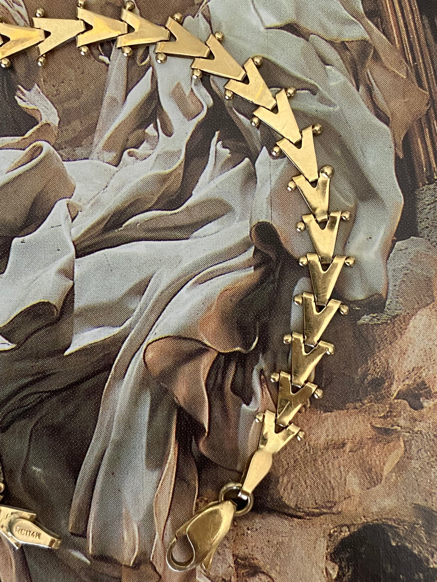 14k V-link Bracelet
