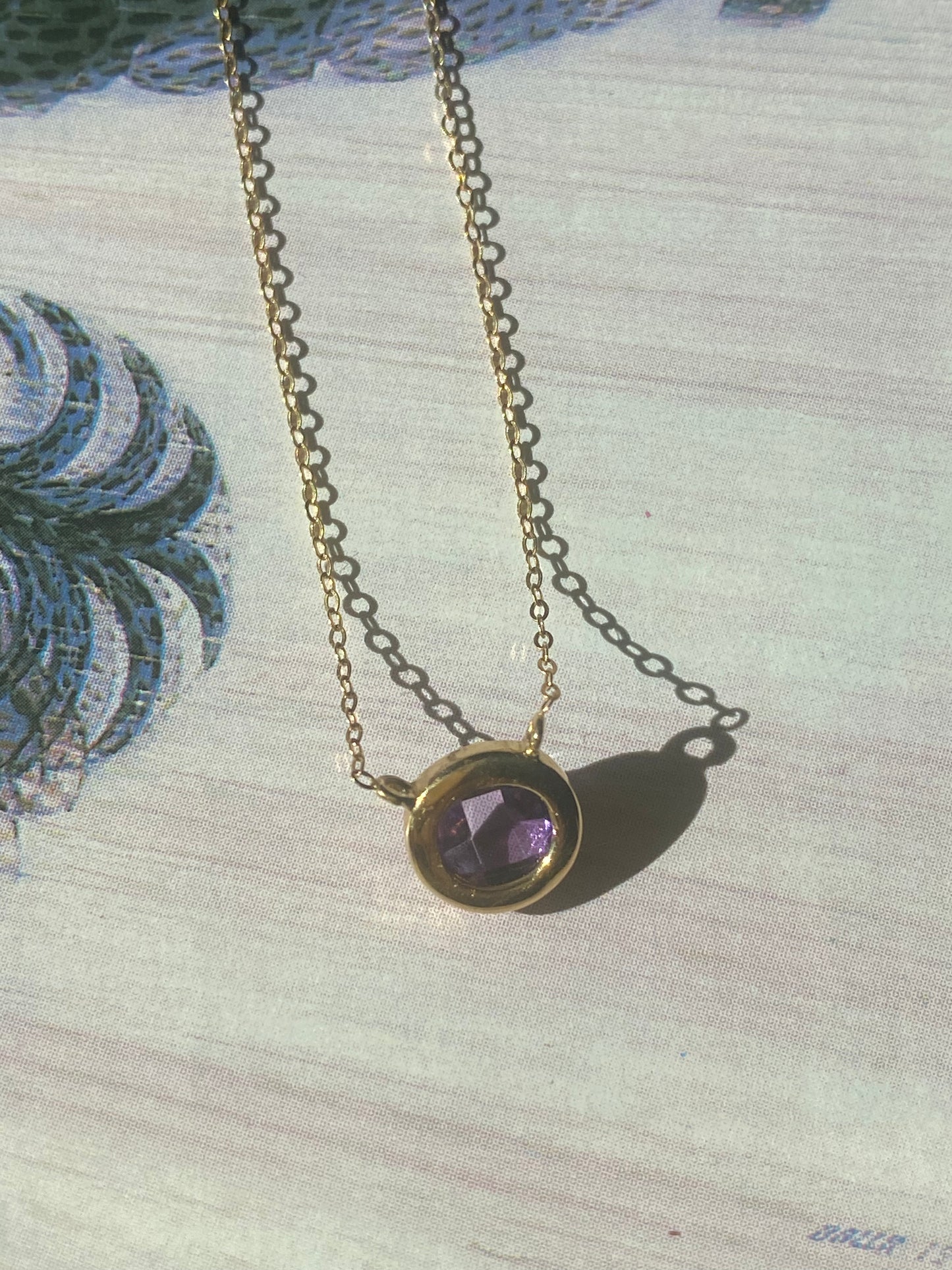 14k Amethyst on a Chain