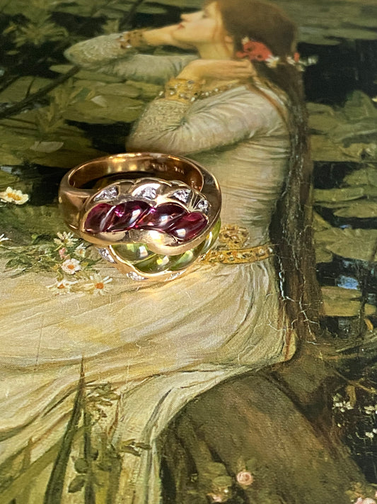 Gemstone Gumdrop Ring