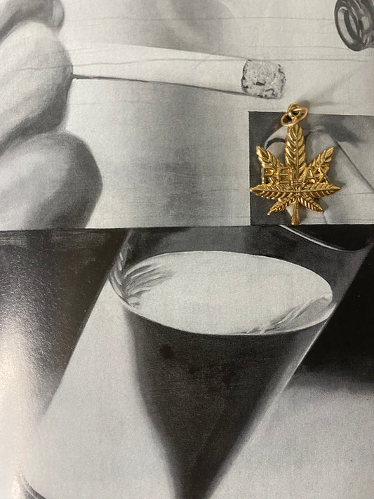 14k RELAX Sweet Leaf Charm