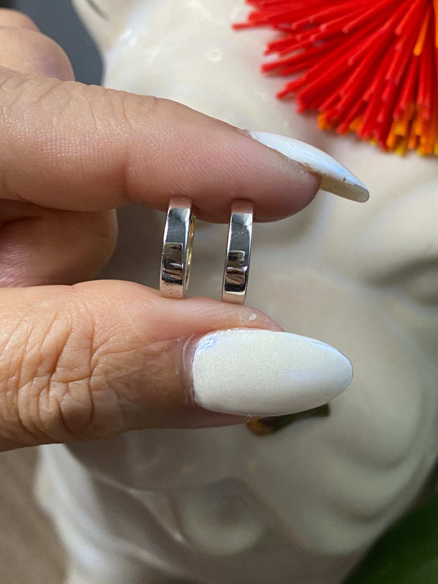 10k Reversible Ruby Huggies