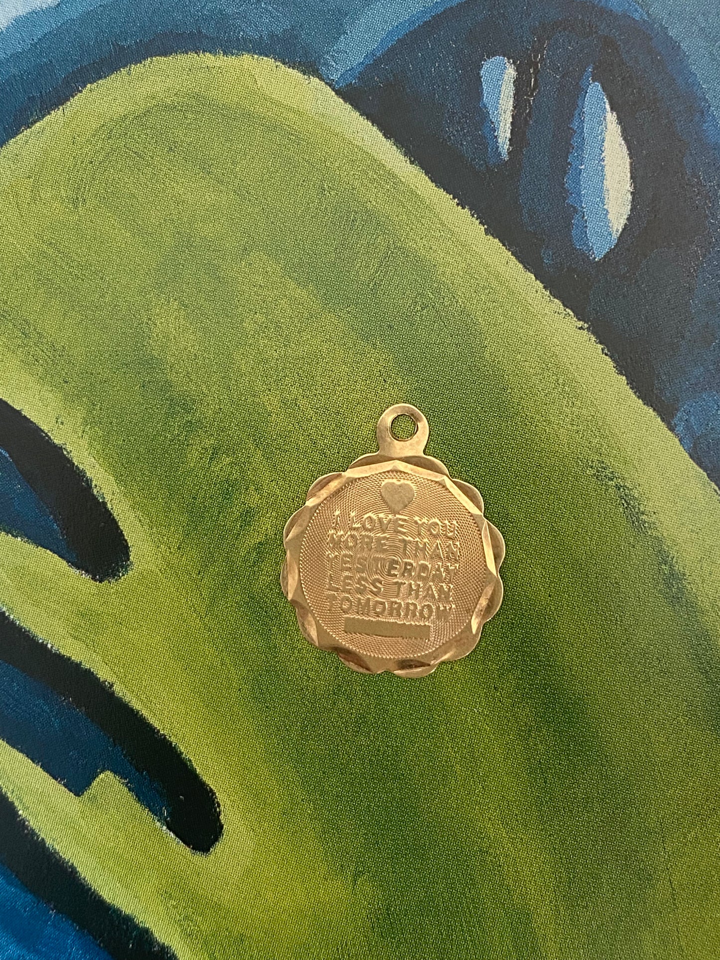 14k I Love You More Today Than Yesterday Charm