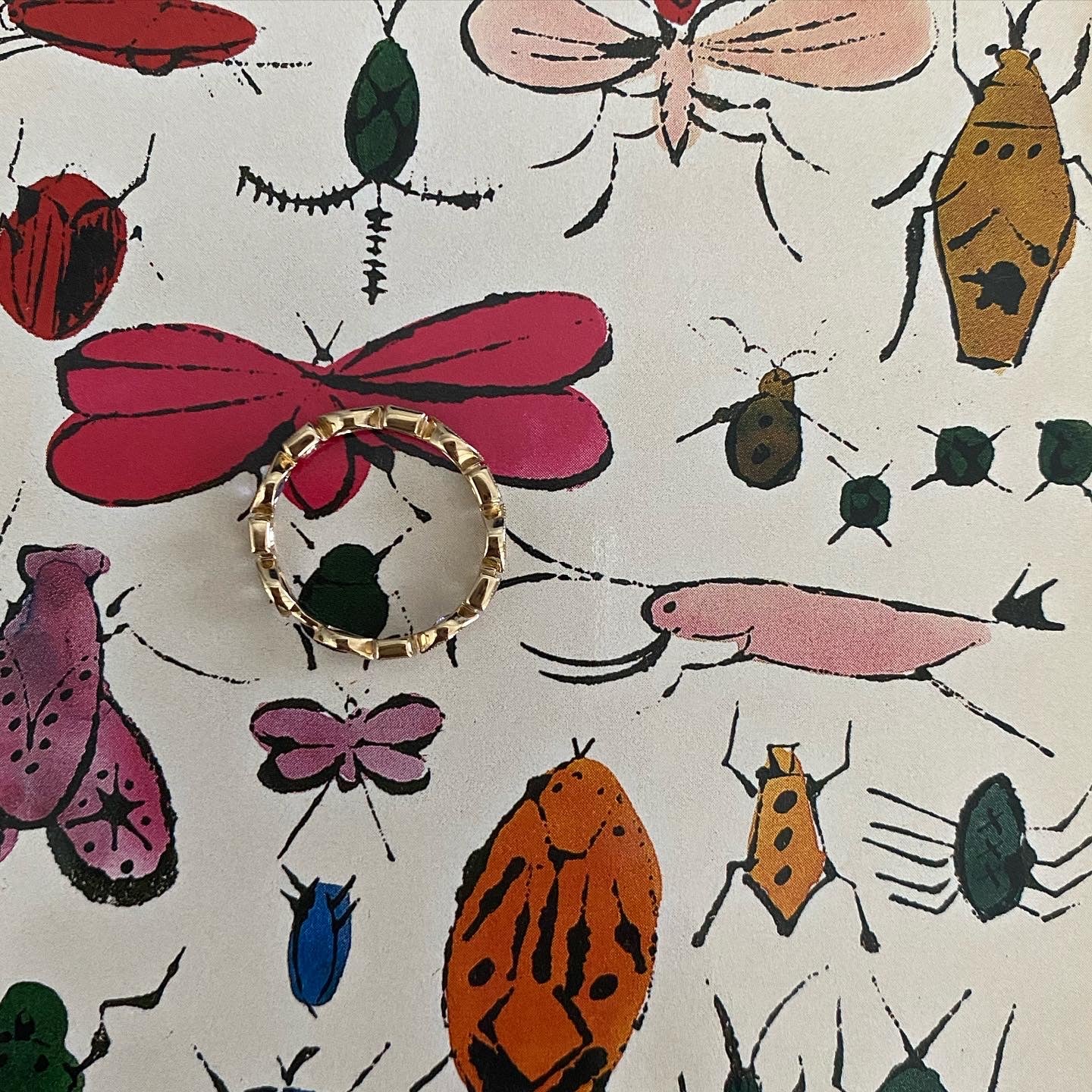 14k Gemstone Stacking Band