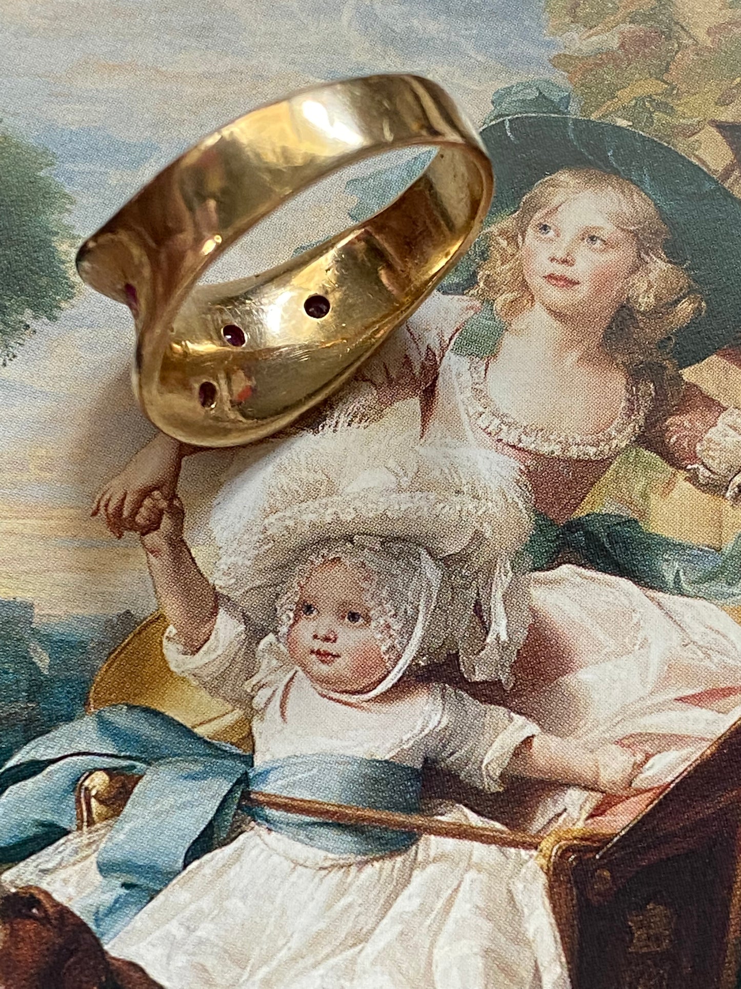 14k Curved Ruby Ring