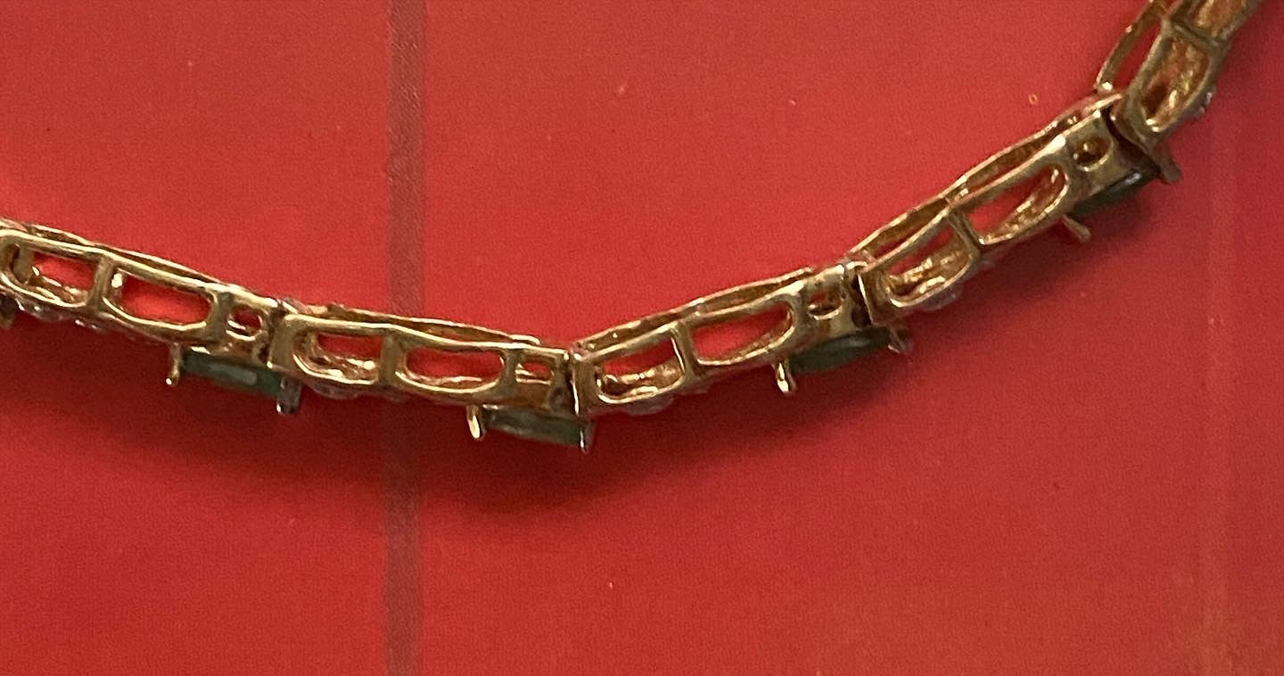 Emerald and Diamond Tennis Bracelet