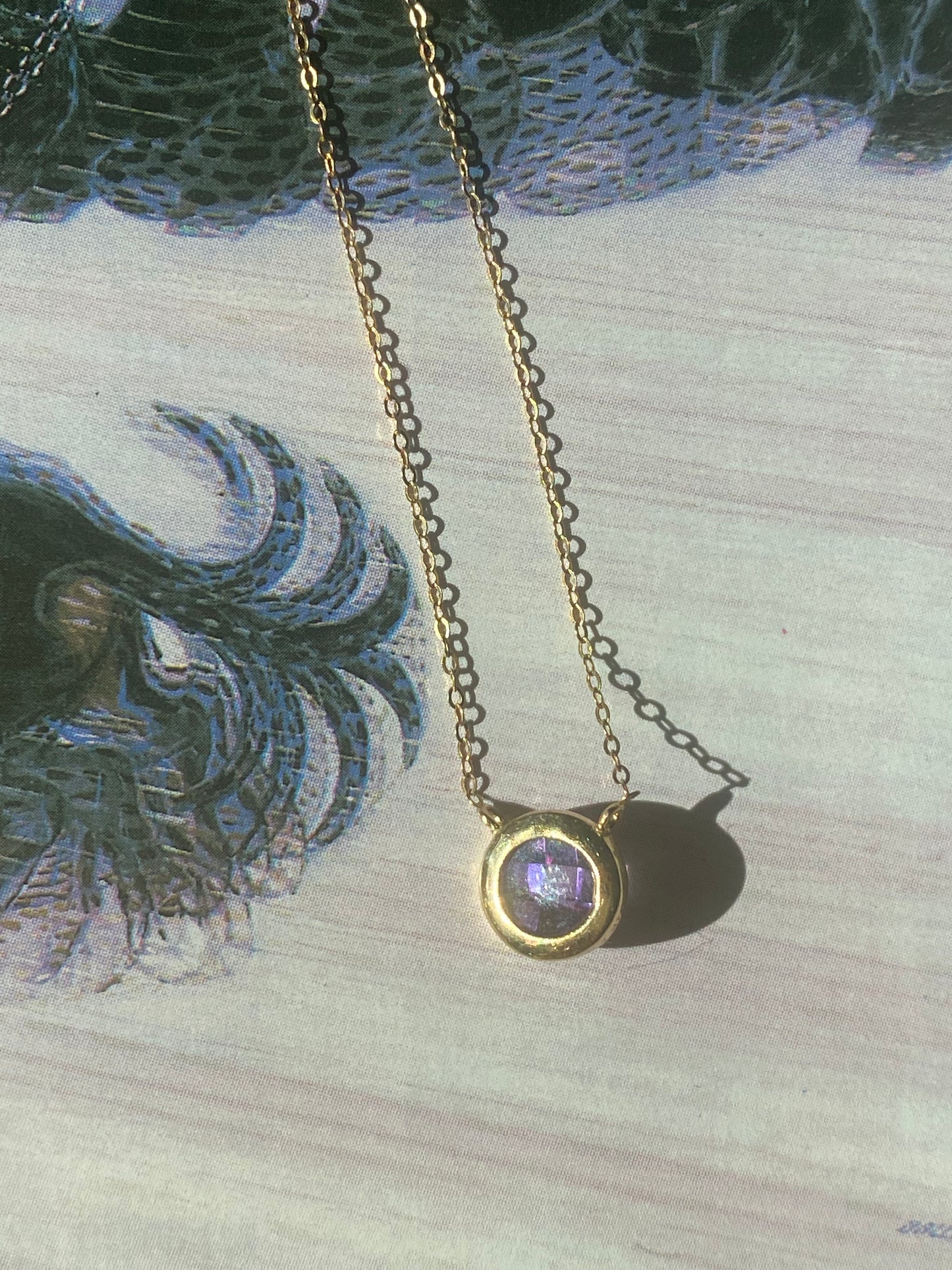14k Amethyst on a Chain