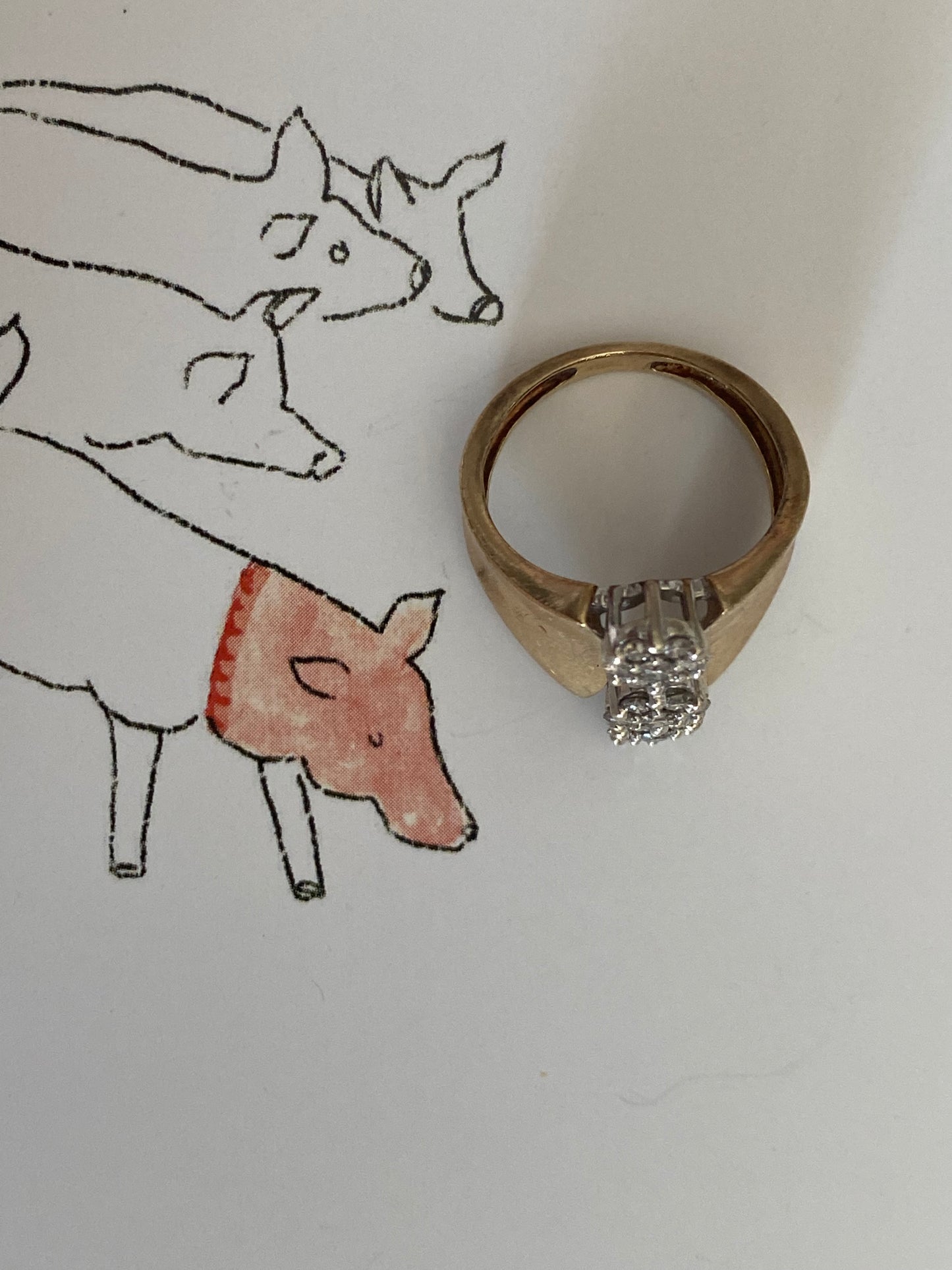 10k Diamond Cluster Ring