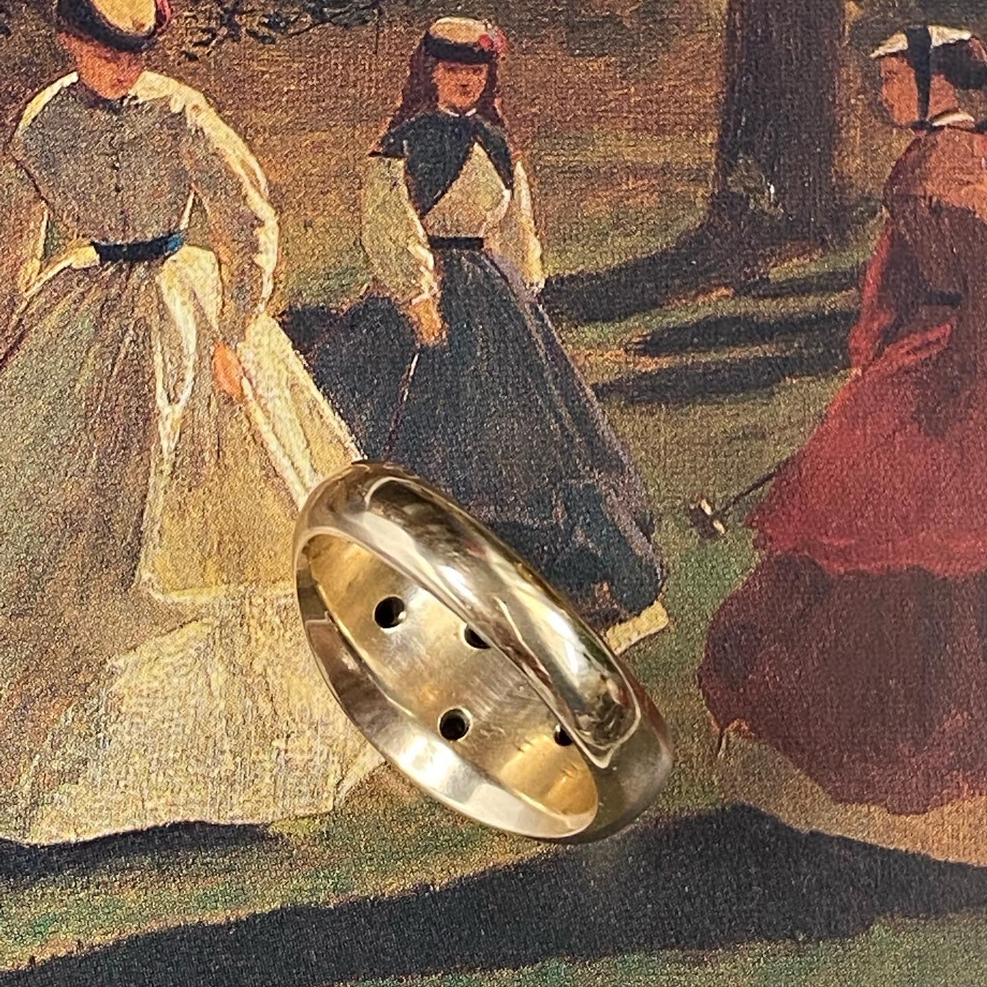 14k Multi-gemstone Signet Ring