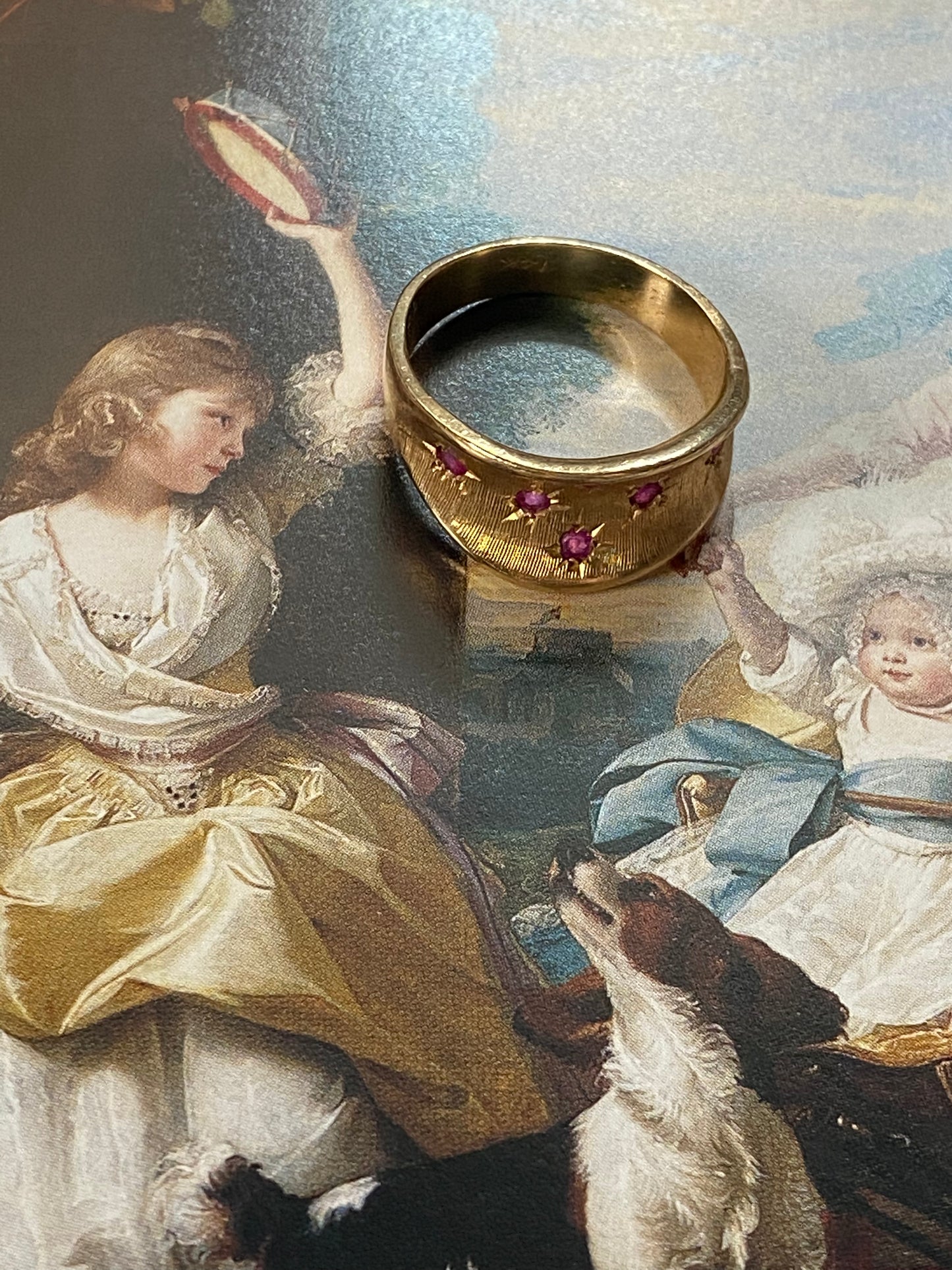 14k Curved Ruby Ring