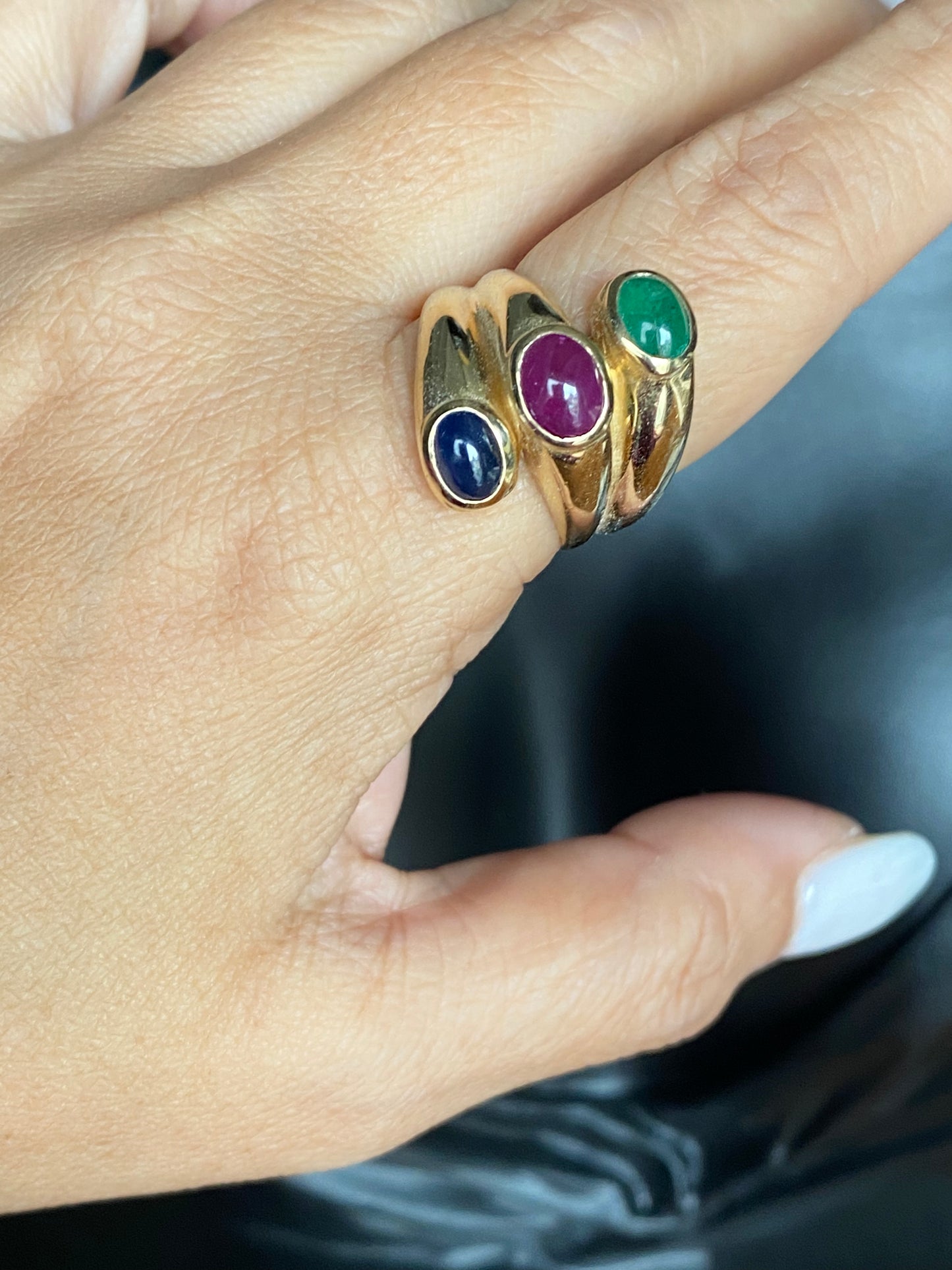 3-Stone Cabochon Ring