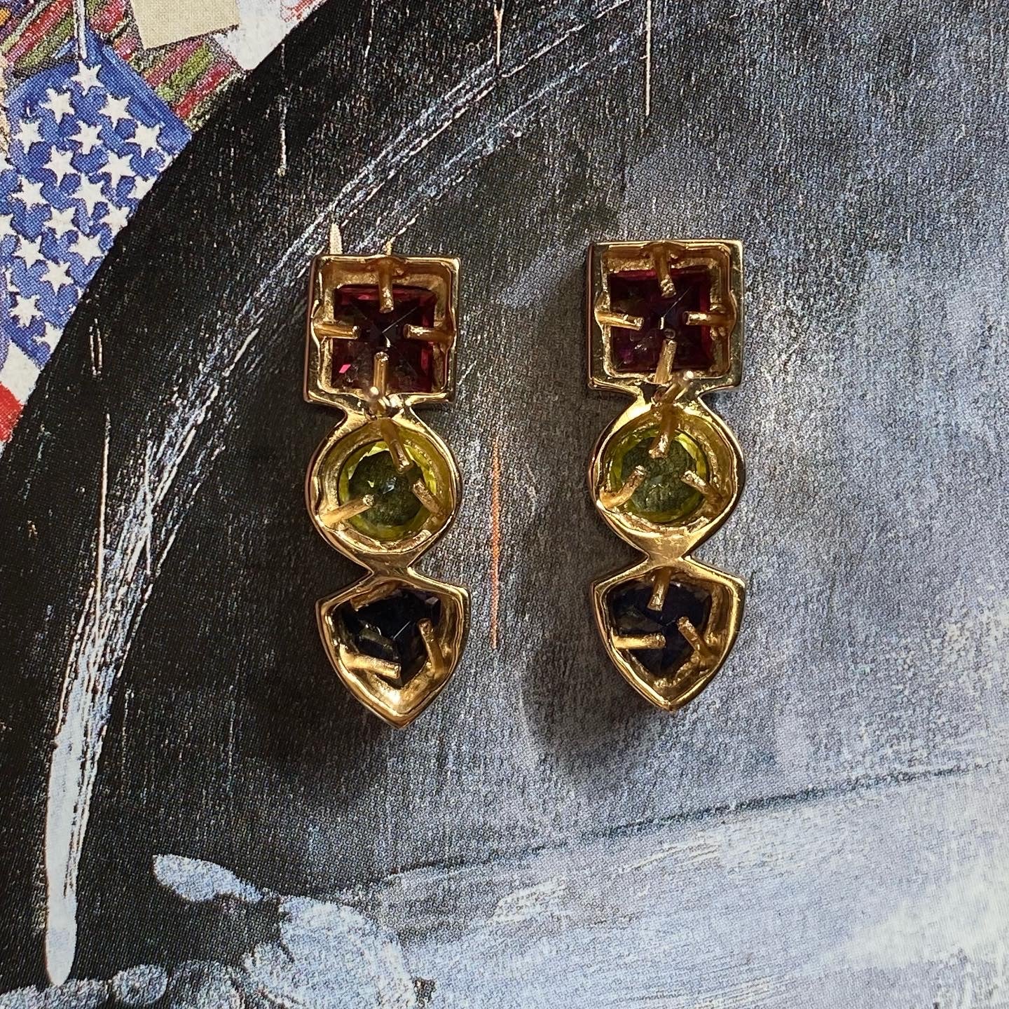 Gemstone Drop Earrings