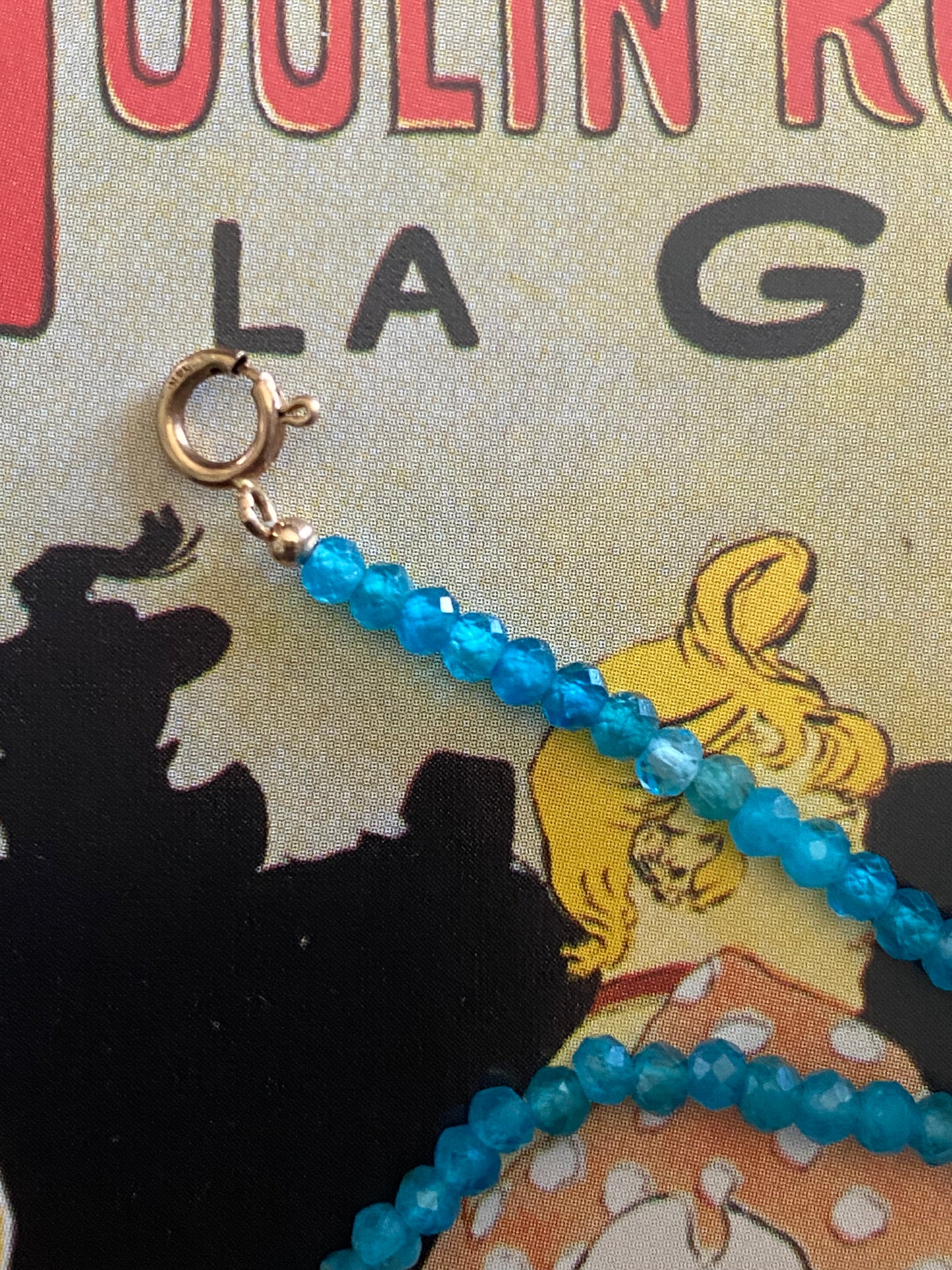 Blue Apatite Beaded Necklace