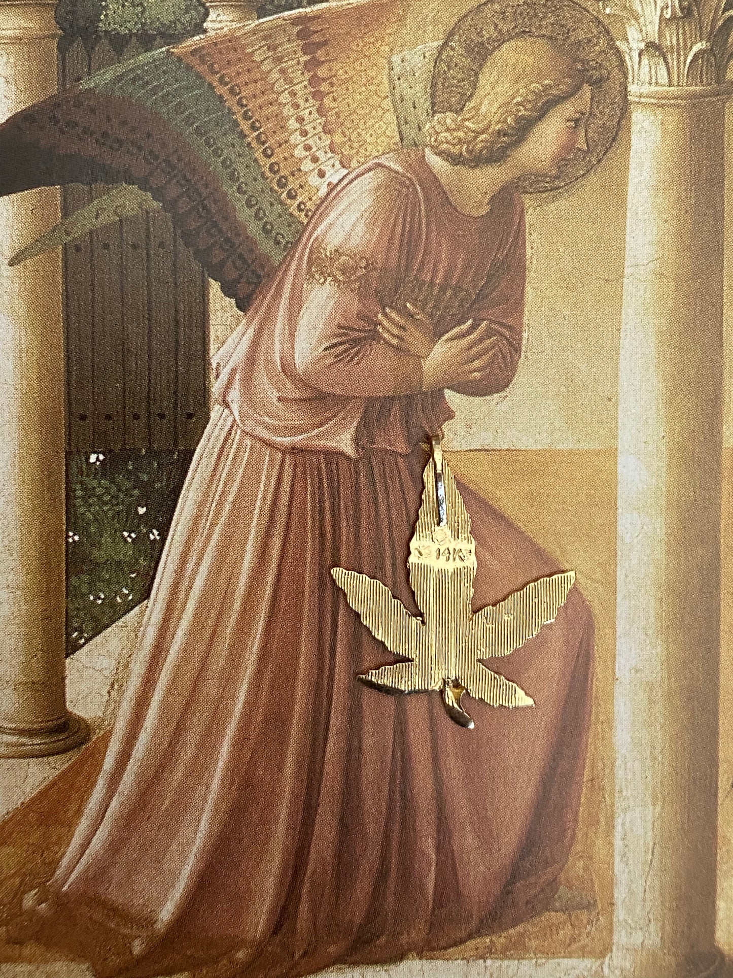 14k Sweet Leaf Charm