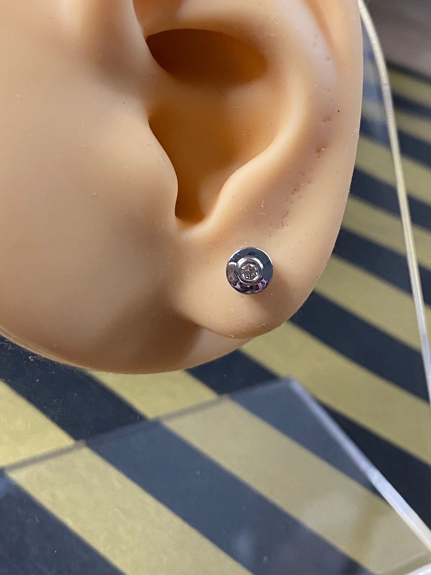 14k White Gold Diamond Studs