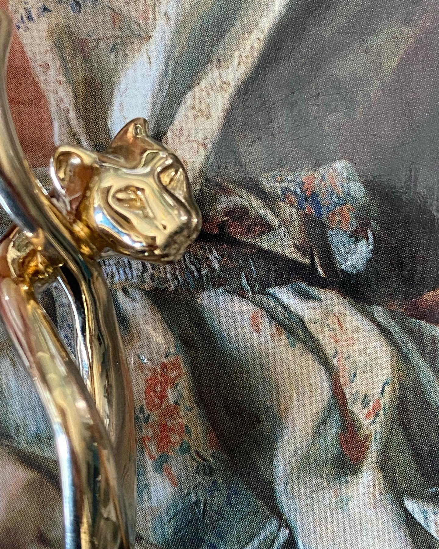 14k Panther Earrings